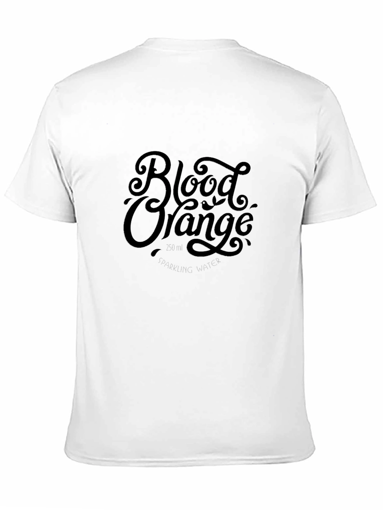 Camiseta Negra Estampada Blood Orange para Hombre