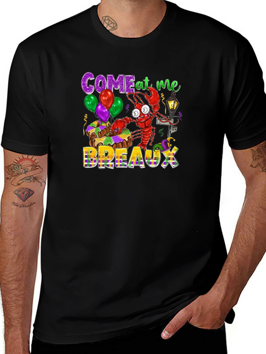 Camiseta Negra Come at me Breaux Mardi Gras