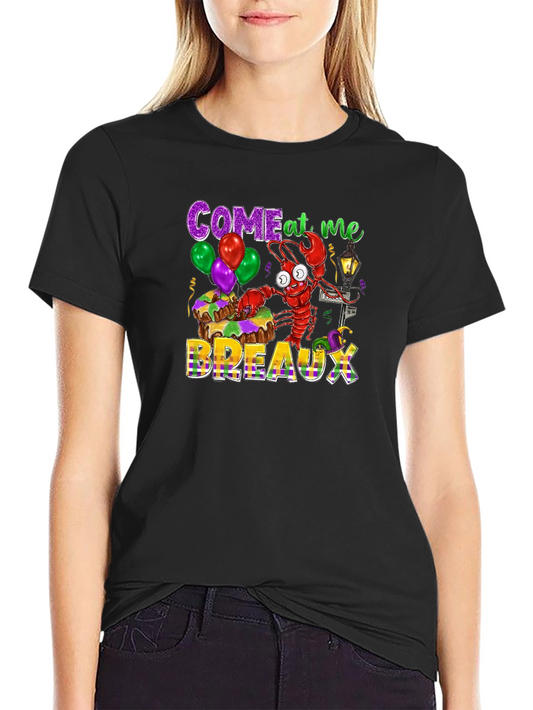 Camiseta Negra Come at me Breaux Mardi Gras
