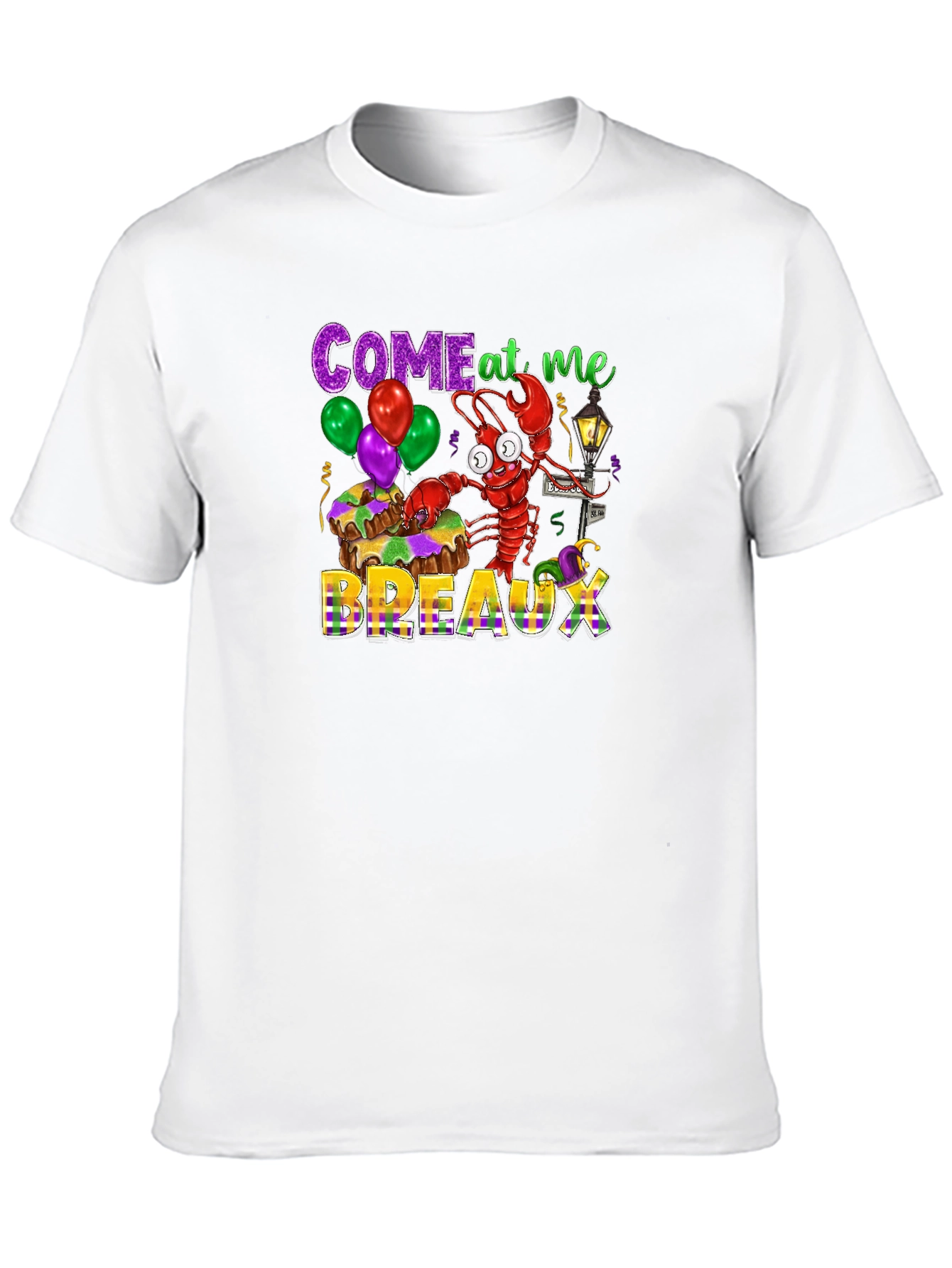 Camiseta Negra Come at me Breaux Mardi Gras