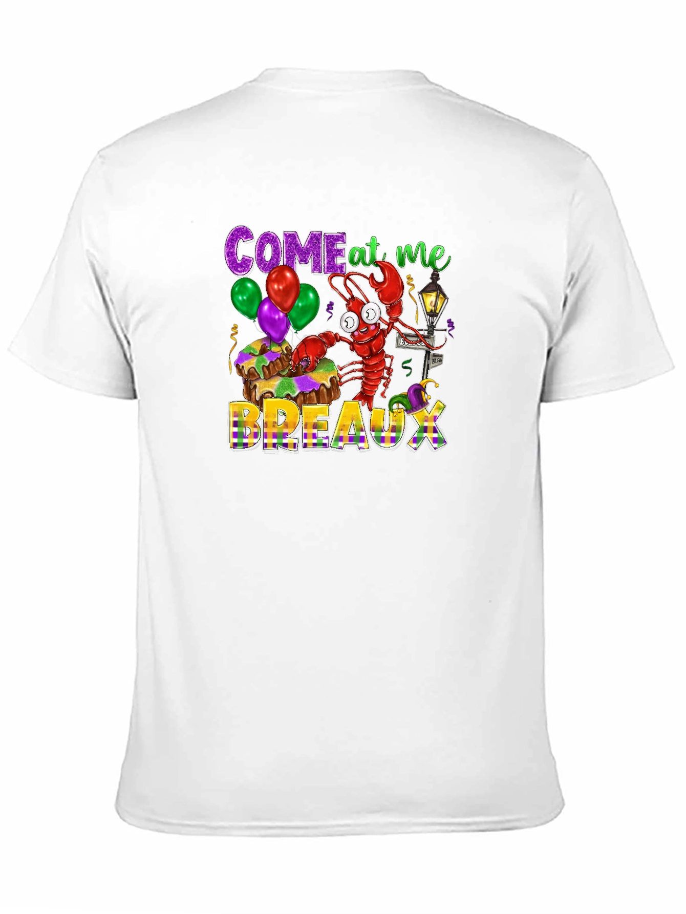 Camiseta Negra Come at me Breaux Mardi Gras