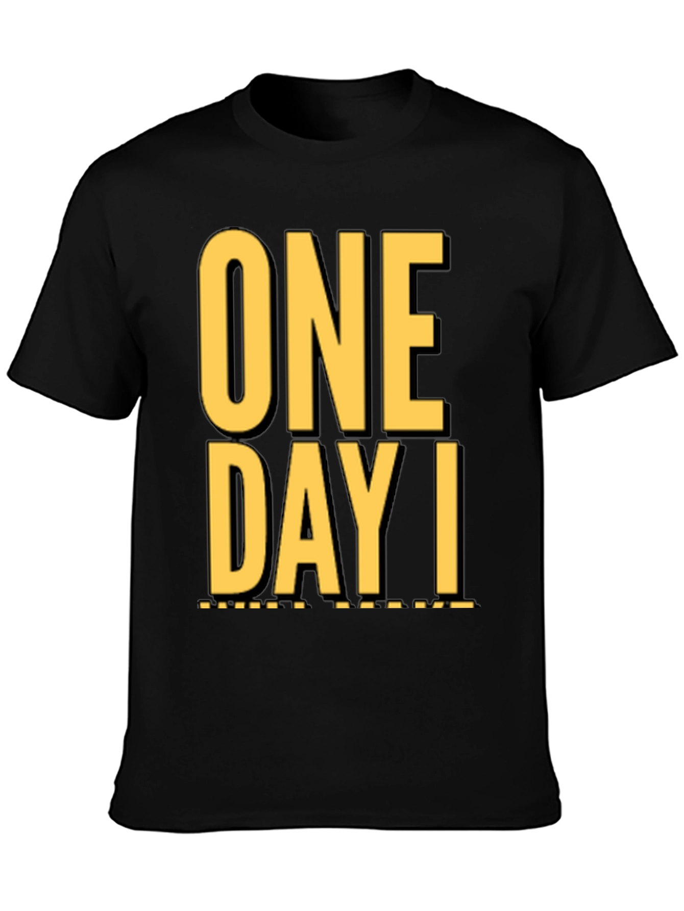 Camiseta Negra One Day I: Casual y con Estilo