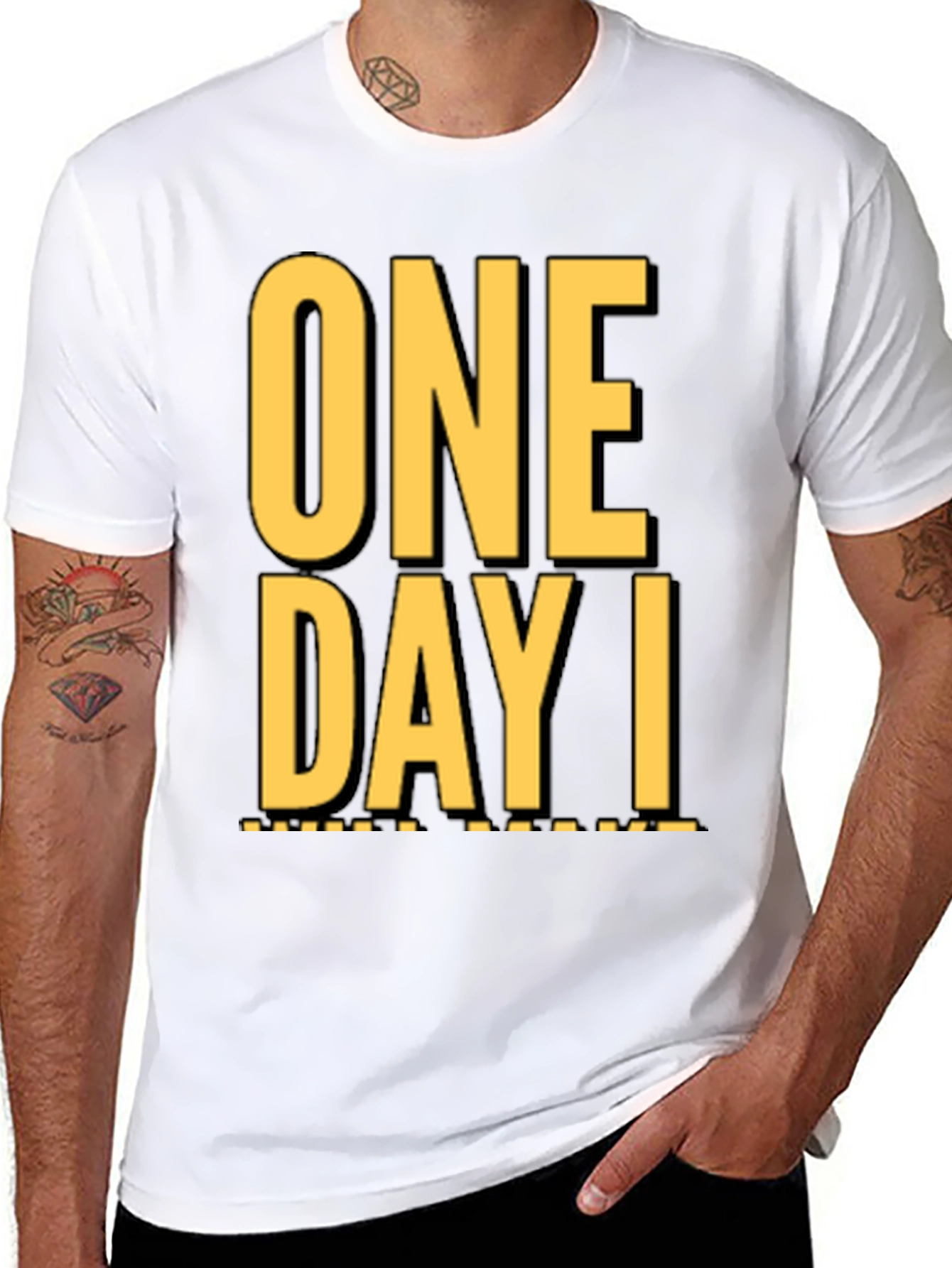 Camiseta Negra One Day I: Casual y con Estilo