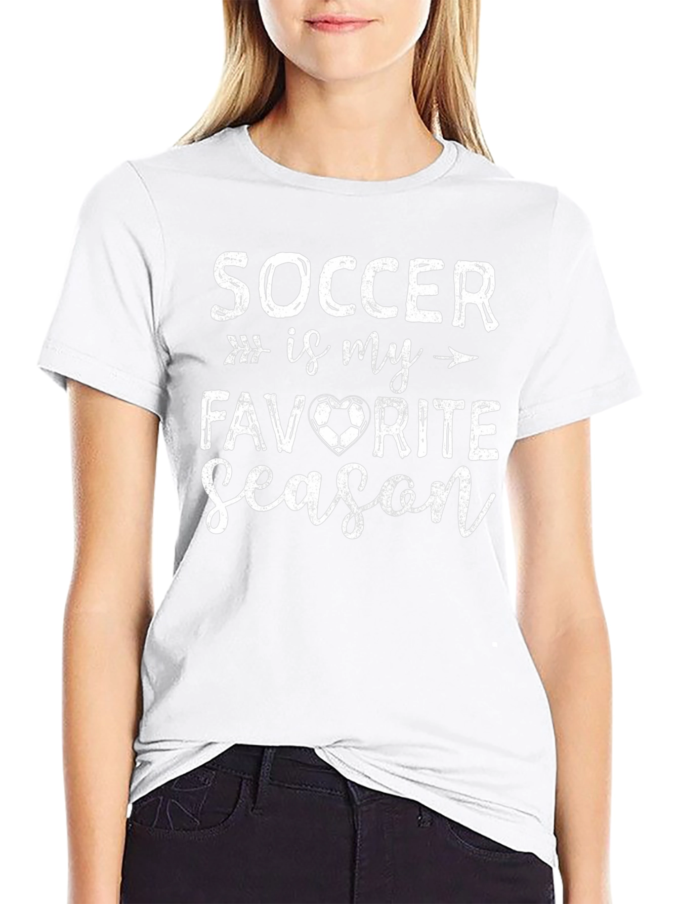 Camiseta Negra Soccer is My Favorite Season
