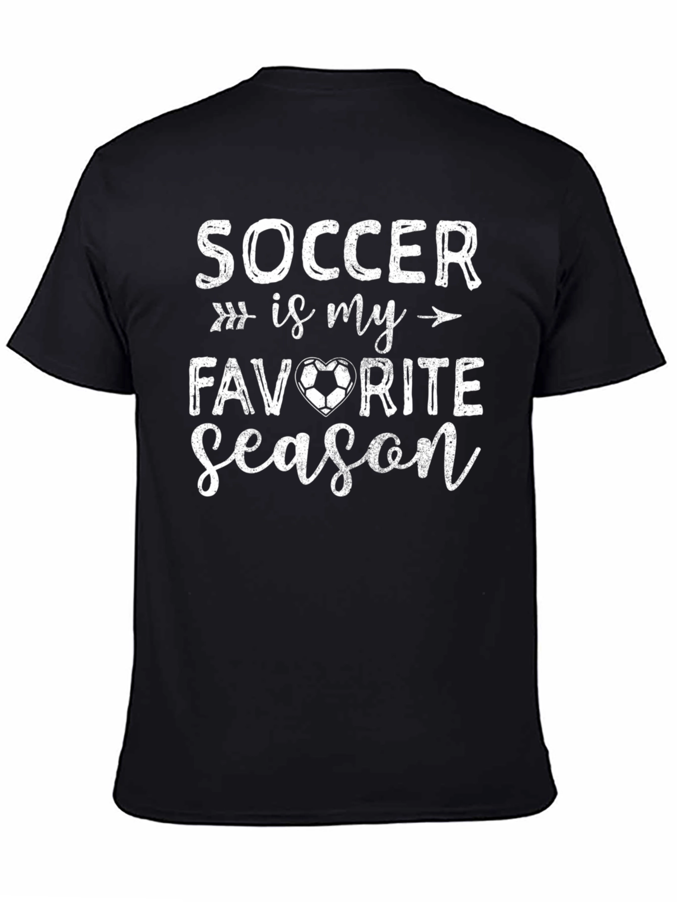 Camiseta Negra Soccer is My Favorite Season