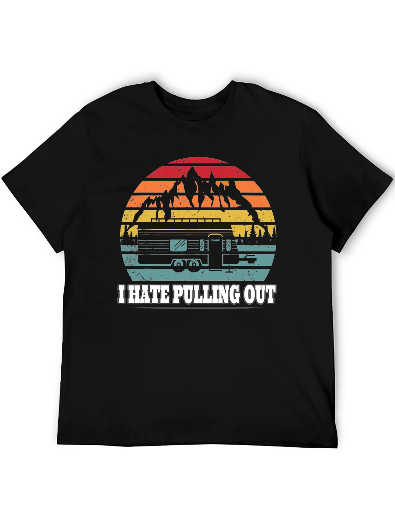 Camiseta Negra I Hate Pulling Out Camping