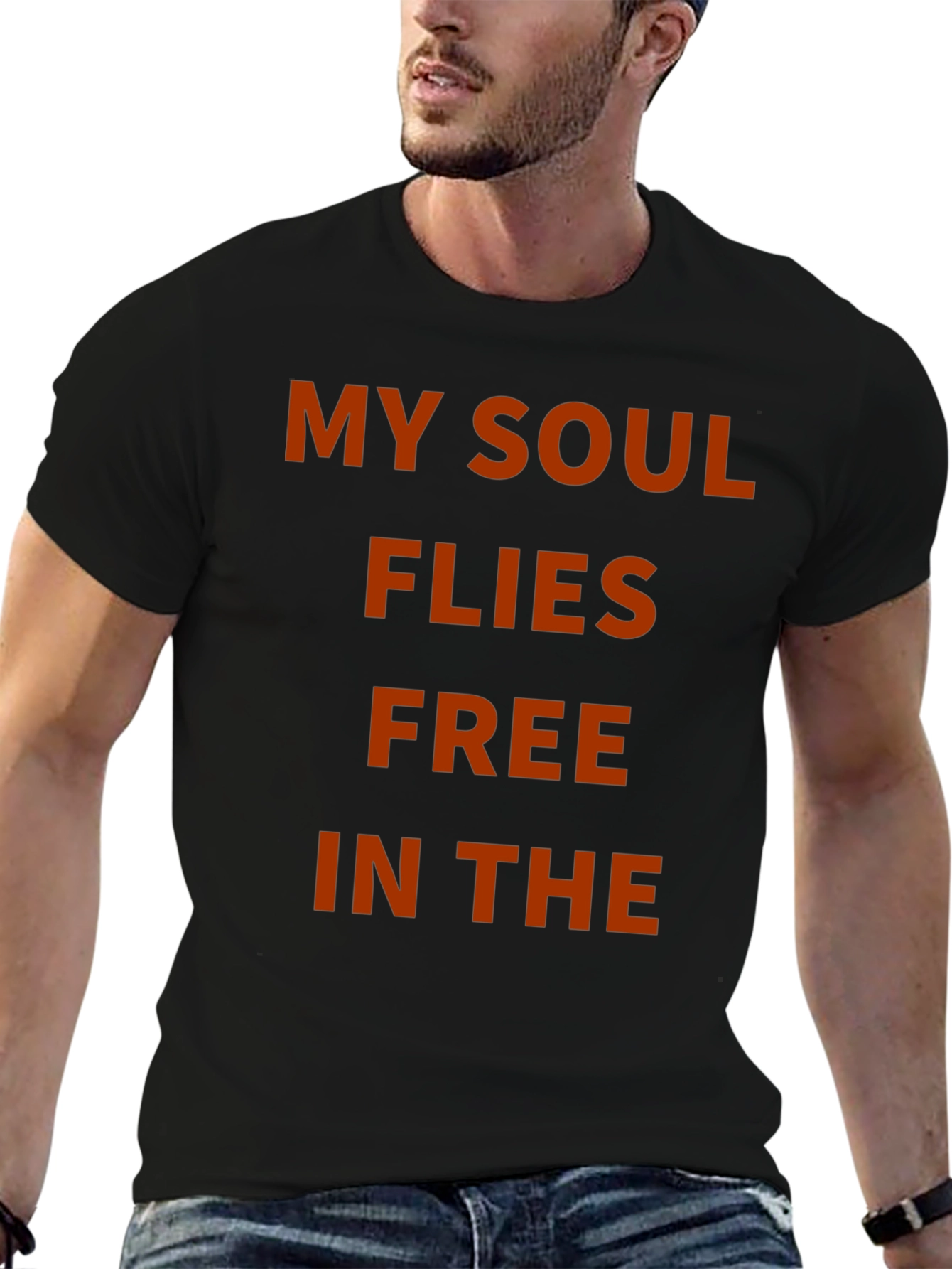 Camiseta Negra Mi Alma Vuela Libre