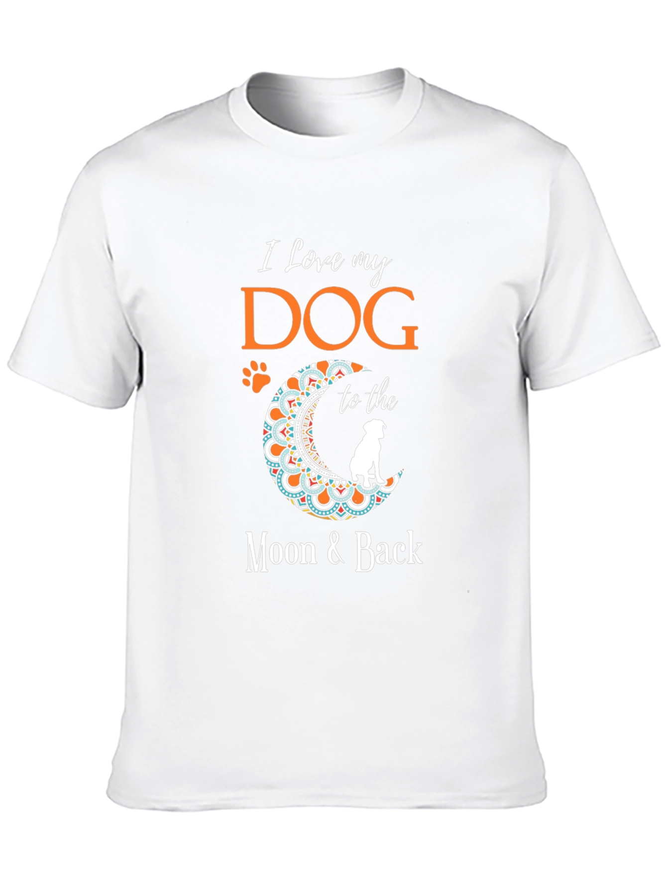 Camiseta Negra Amo a Mi Perro Hasta la Luna