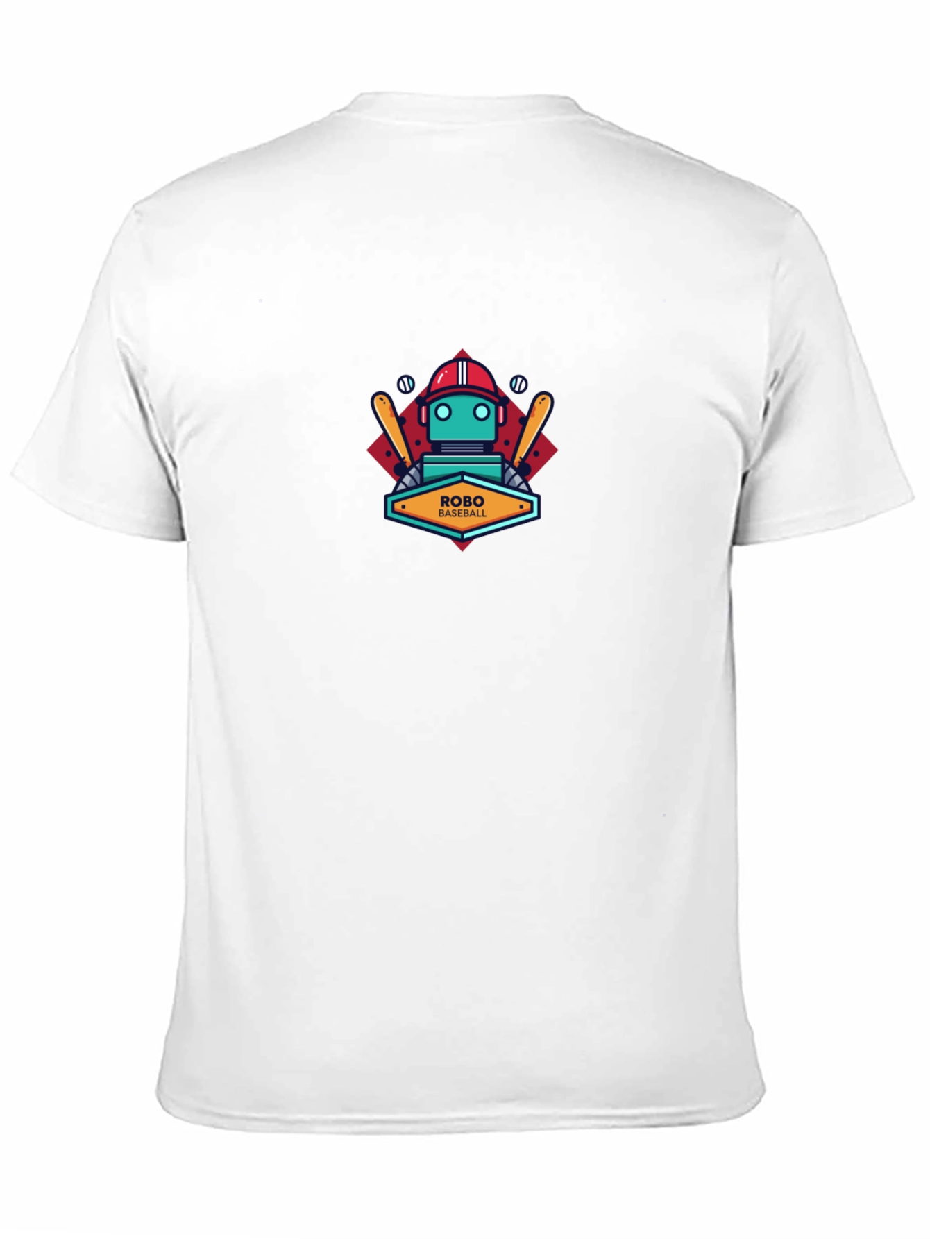 Camiseta Negra con Diseño de Robot Baseball