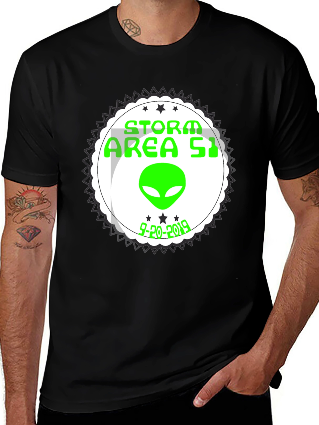 Camiseta Negra Storm Area 51 2019