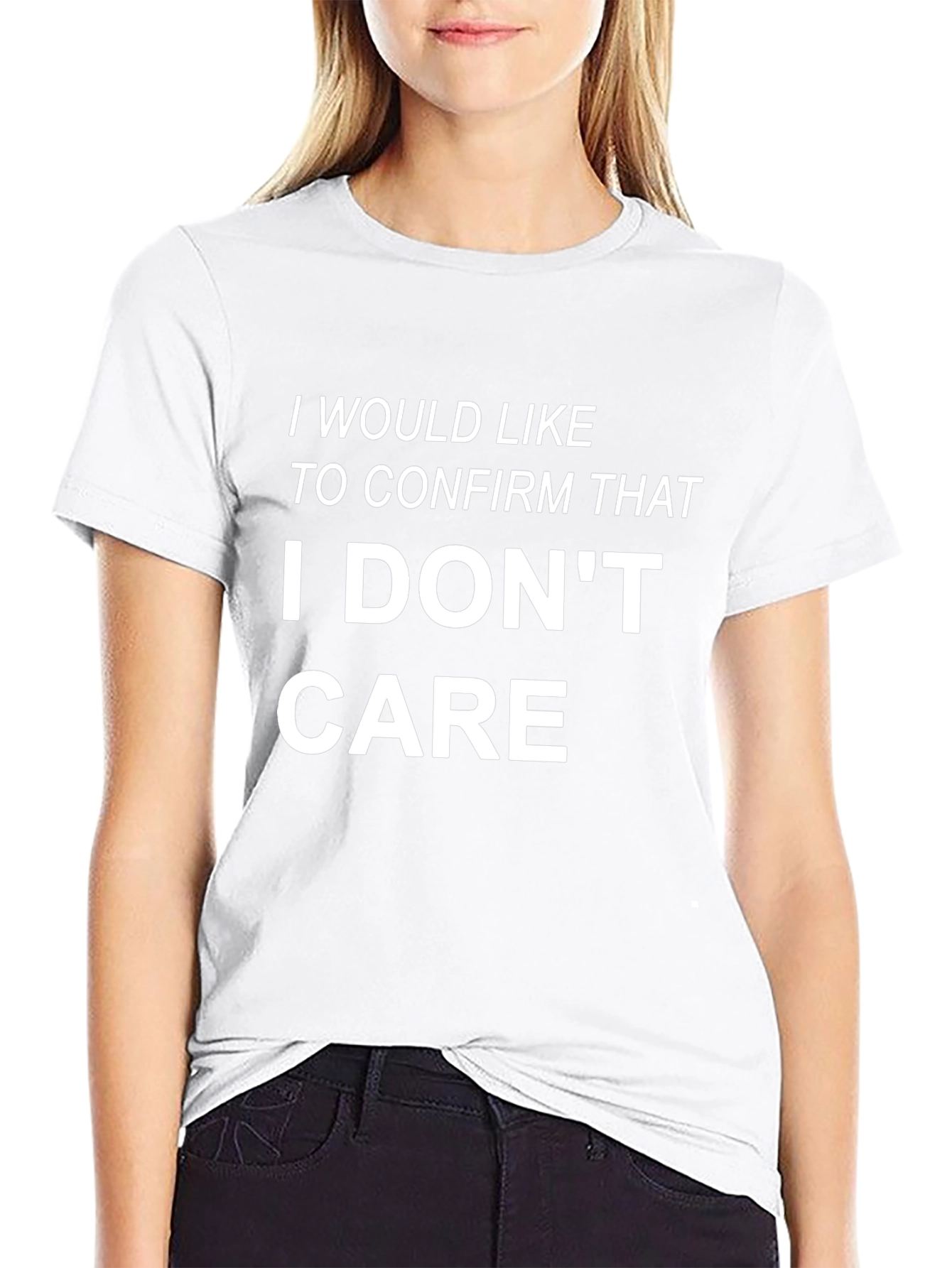 Camiseta Negra: I Dont Care