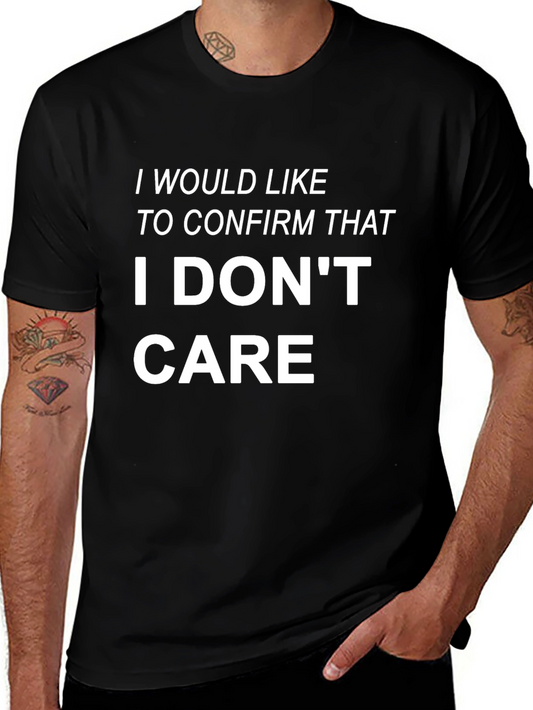 Camiseta Negra: I Dont Care
