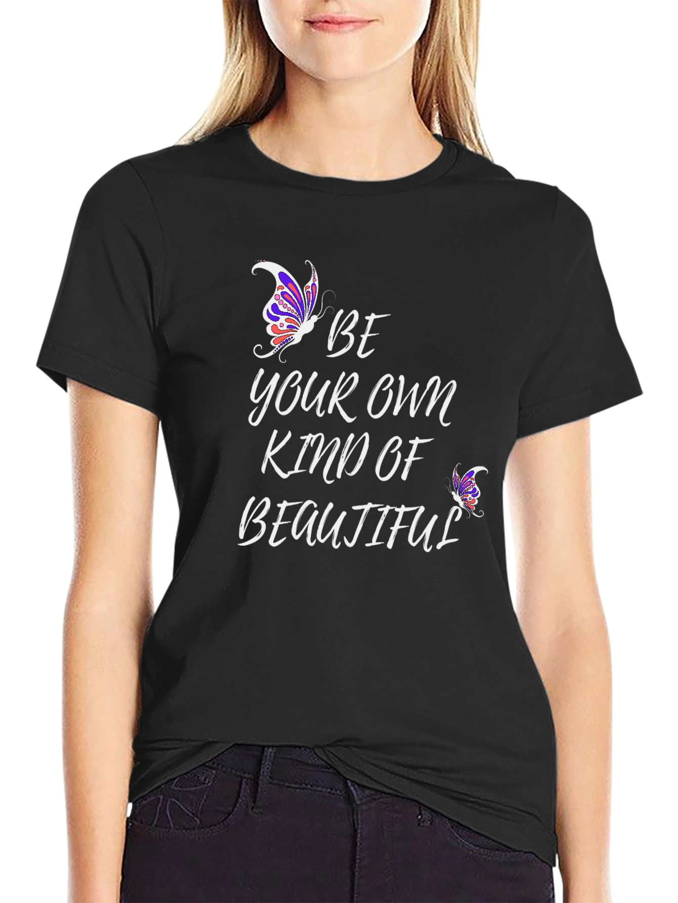 Camiseta Negra Sé Tu Propia Belleza