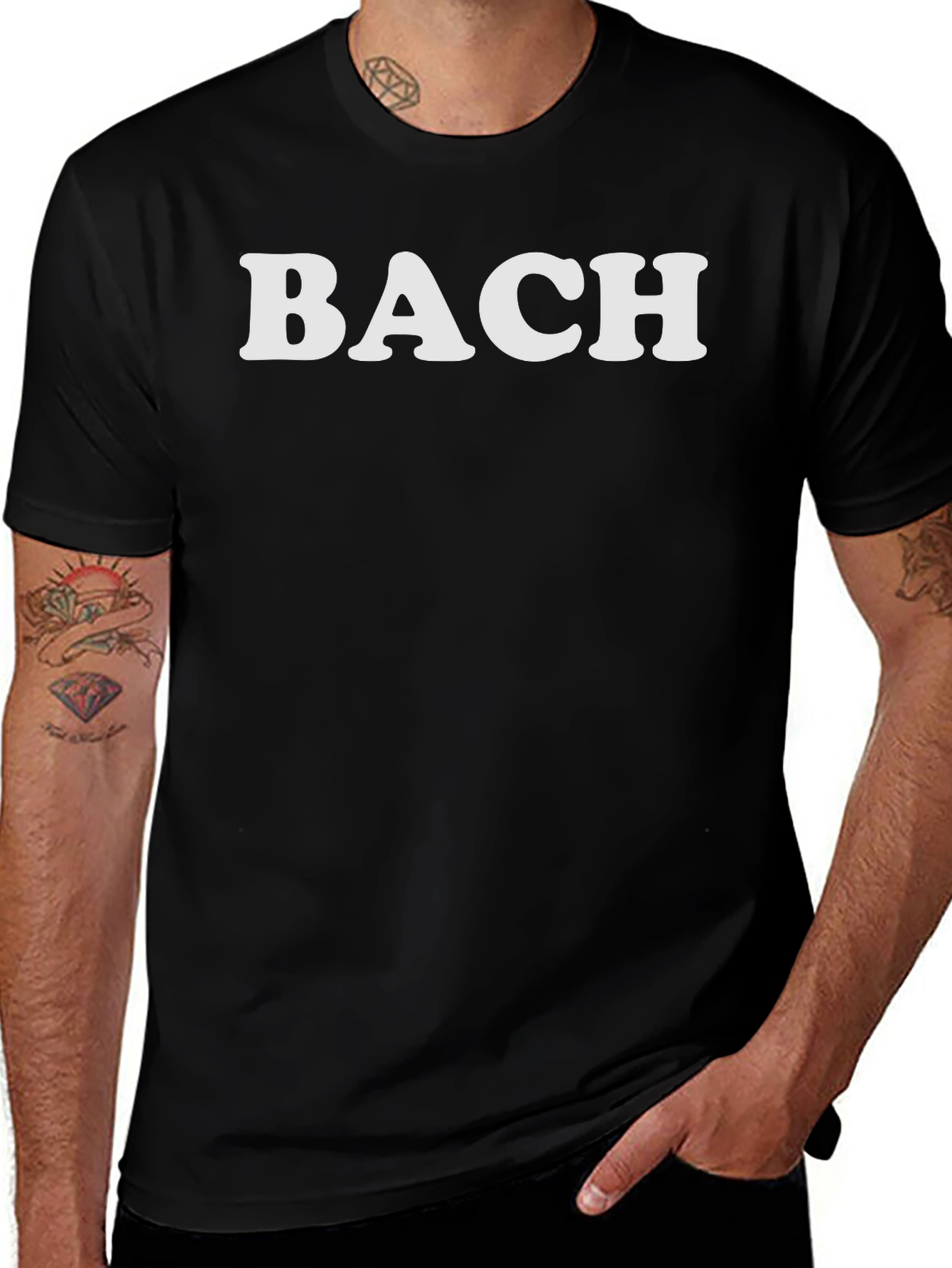 Camiseta Negra BACH Clásica Unisex