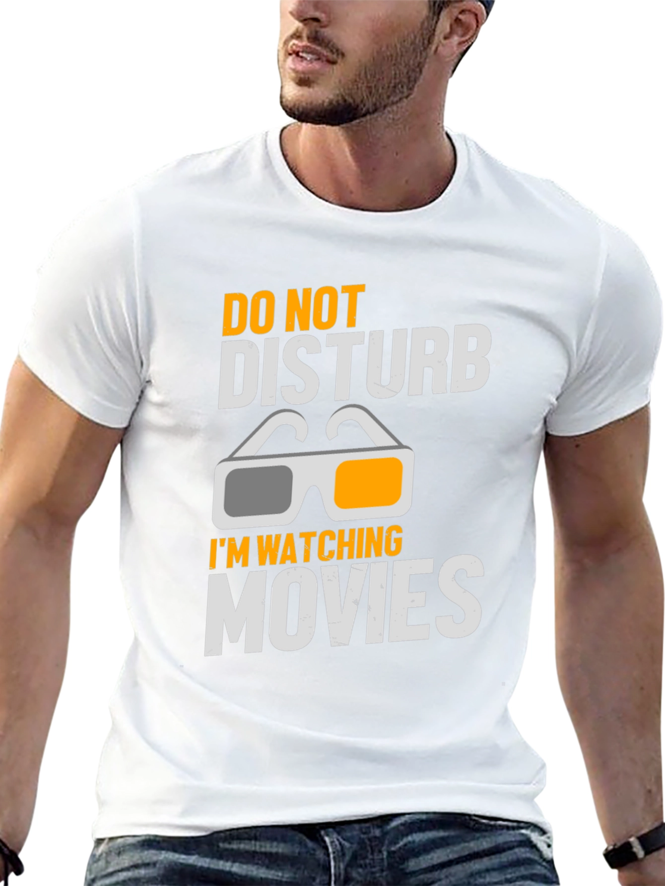 Camiseta Negra No Molestar Estoy Viendo Películas