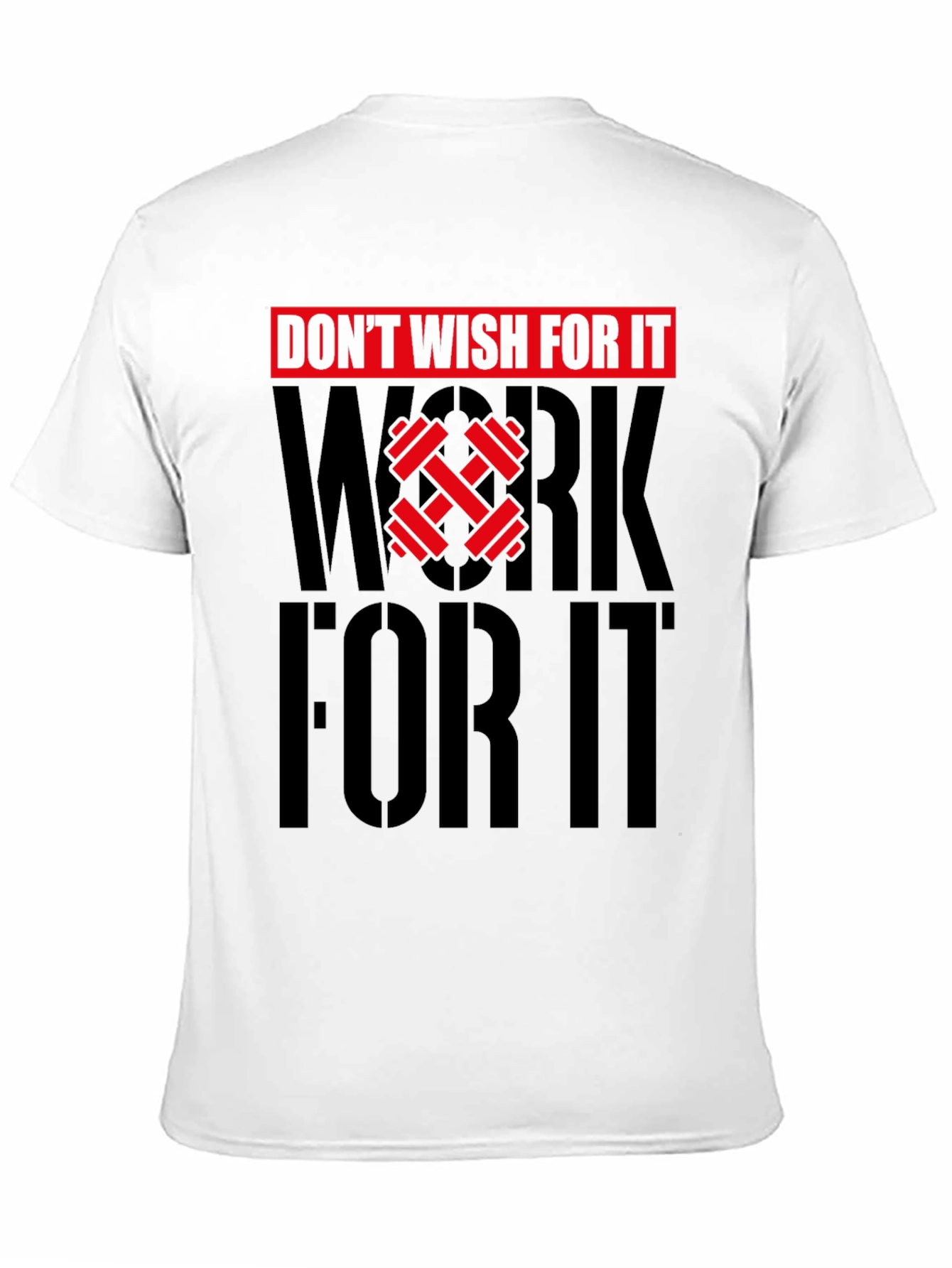 Camiseta Negra Motivacional Gimnasio - ¡Trabaja por ello!