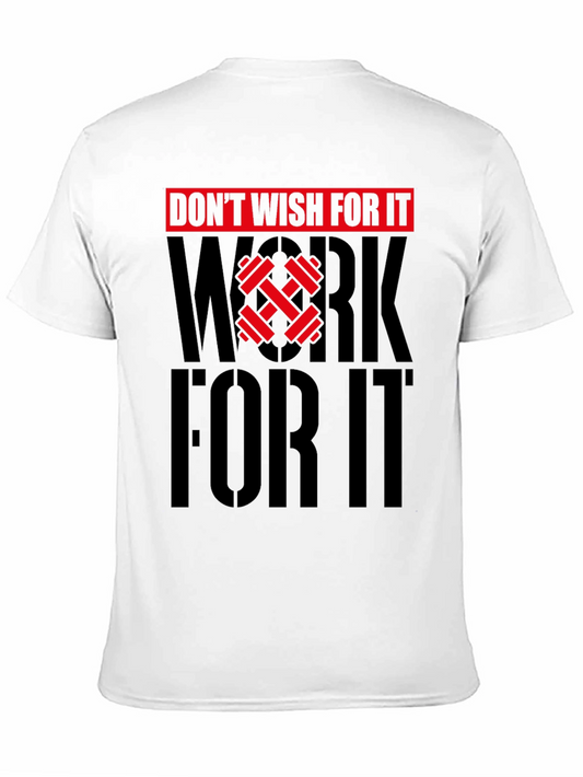 Camiseta Negra Motivacional Gimnasio - ¡Trabaja por ello!
