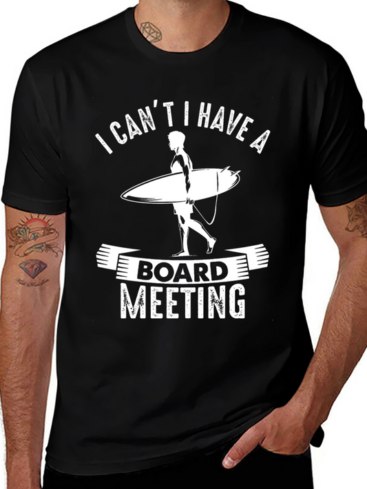 Camiseta Negra Board Meeting Surf