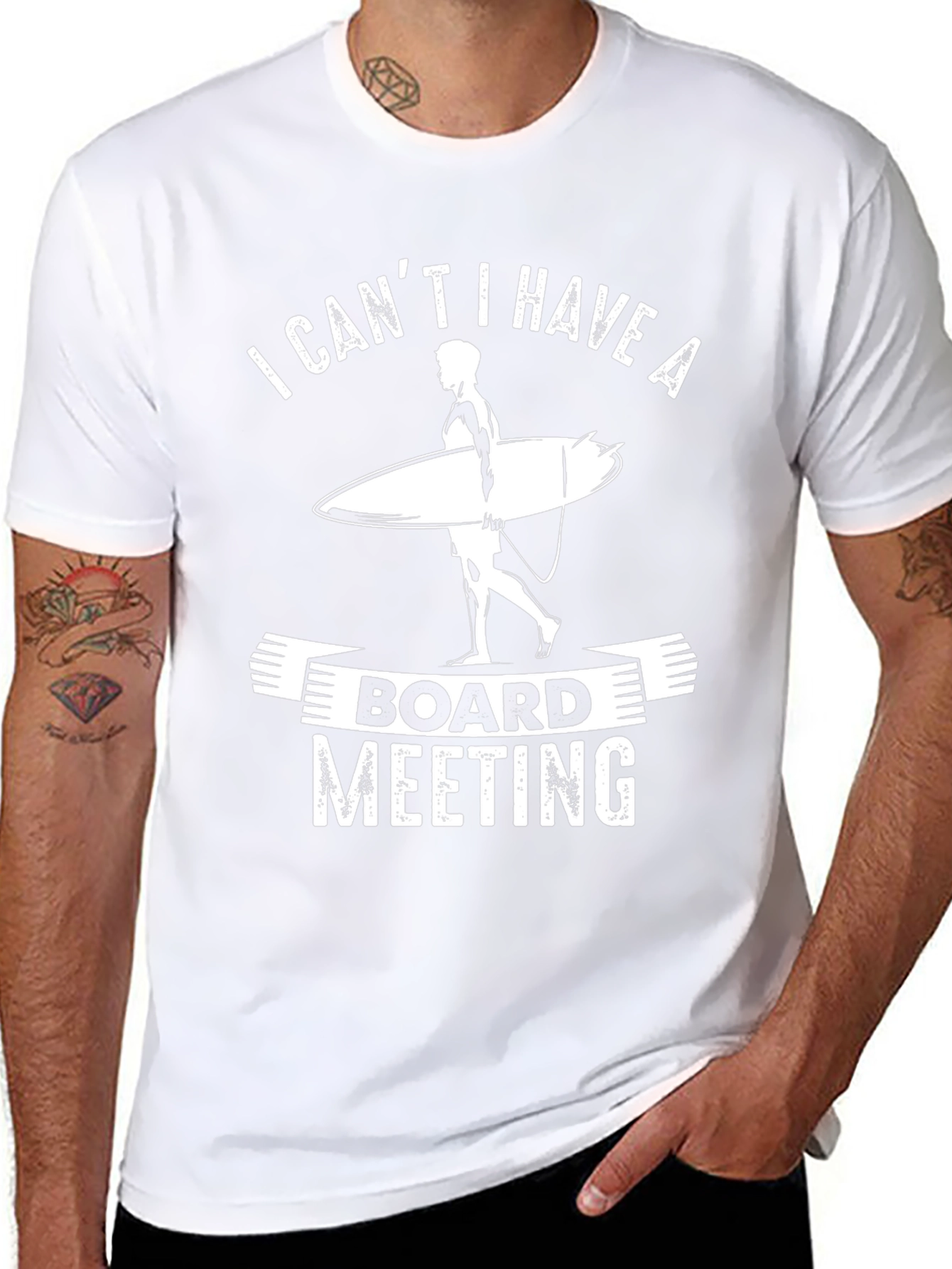 Camiseta Negra Board Meeting Surf