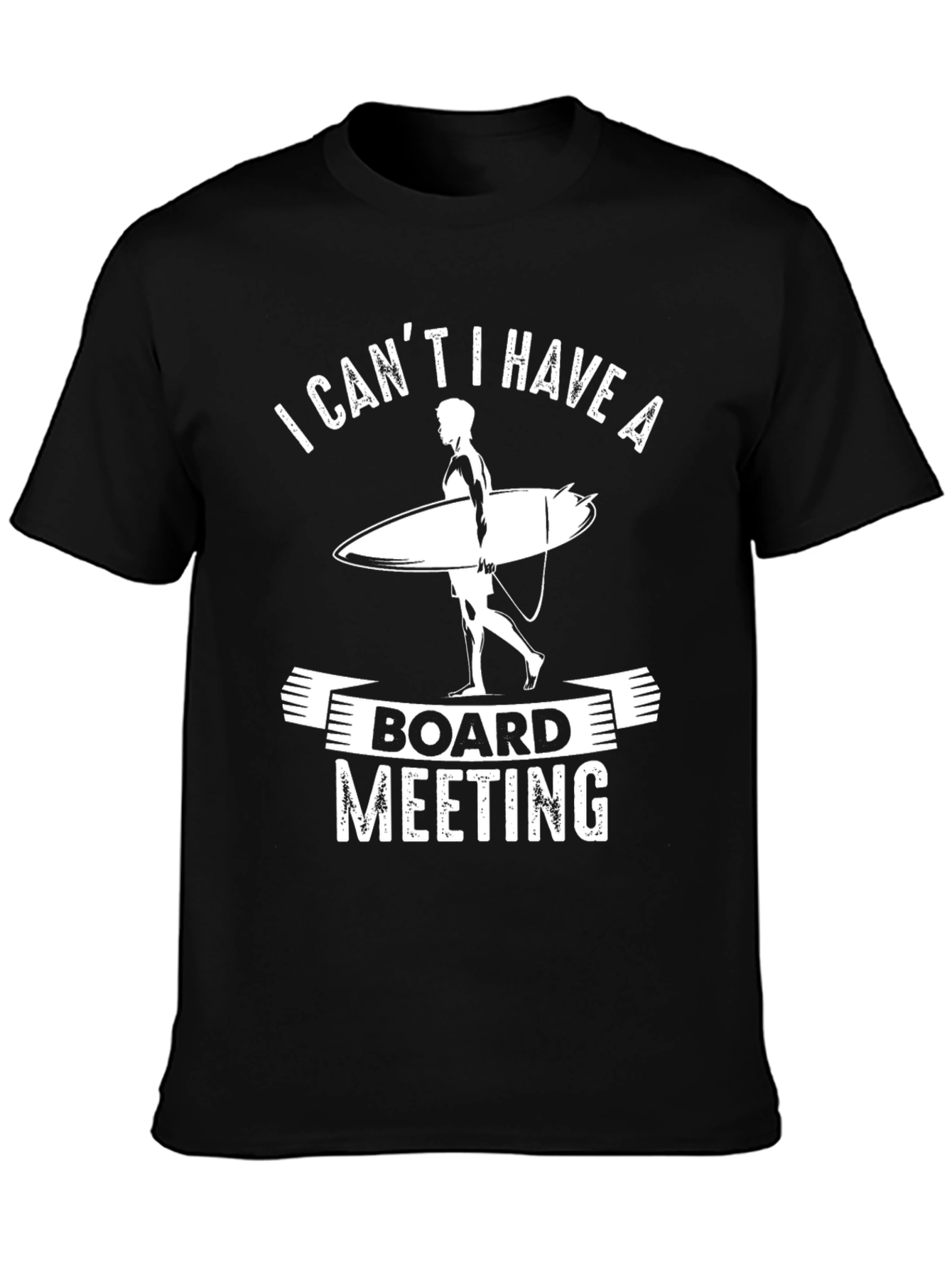 Camiseta Negra Board Meeting Surf