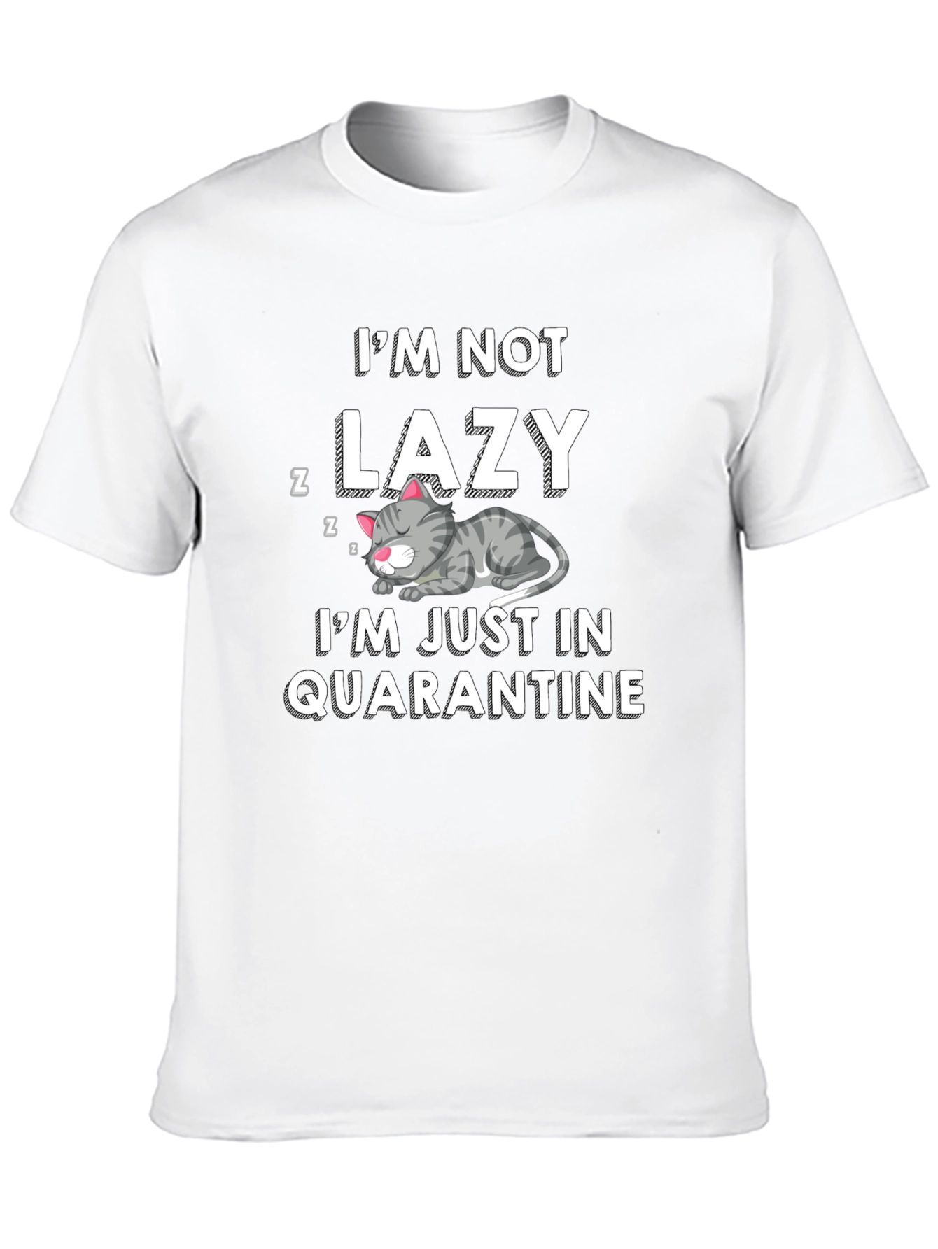 Camiseta Hombre No Soy Perezoso En Cuarentena