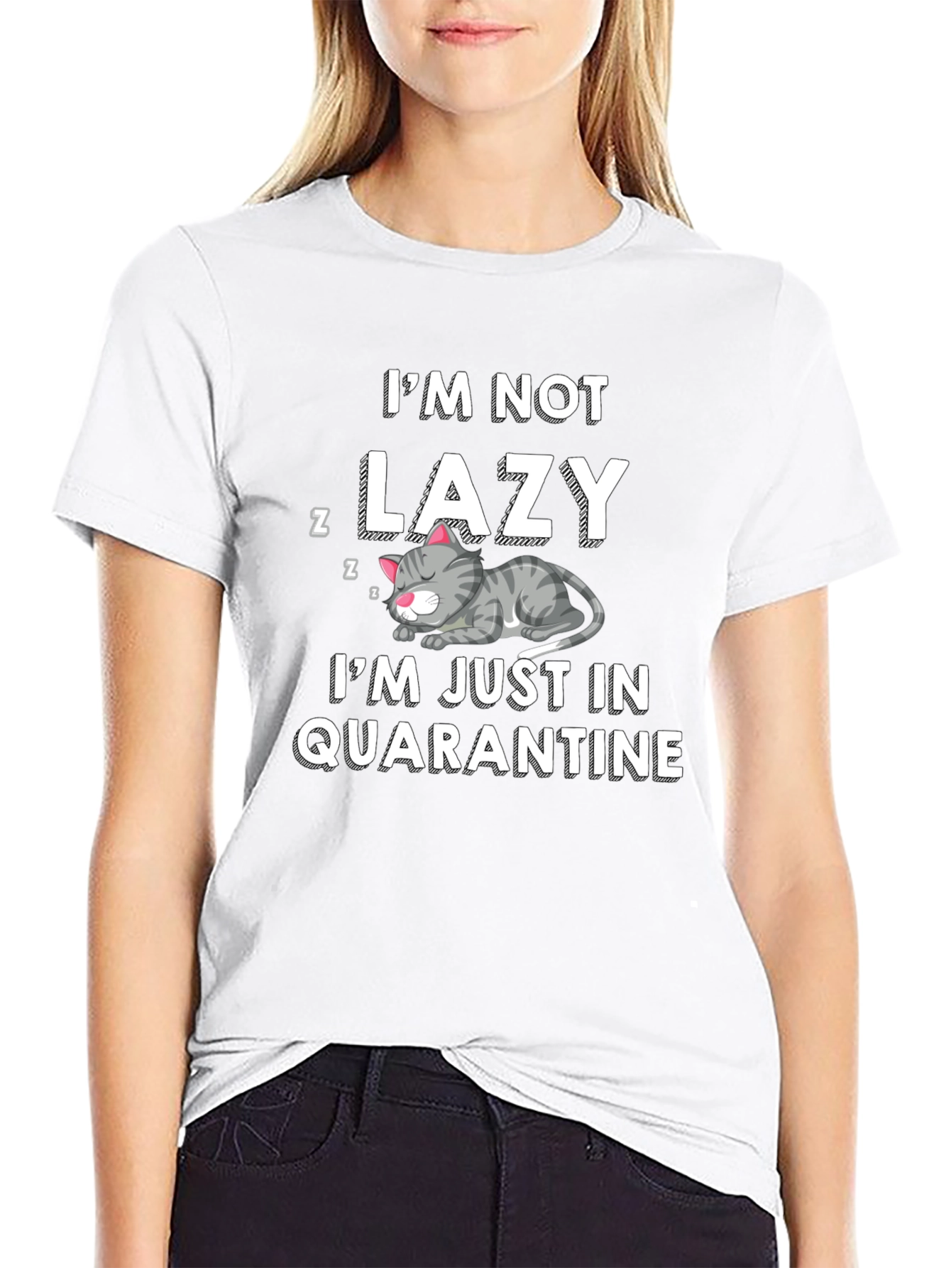 Camiseta Hombre No Soy Perezoso En Cuarentena