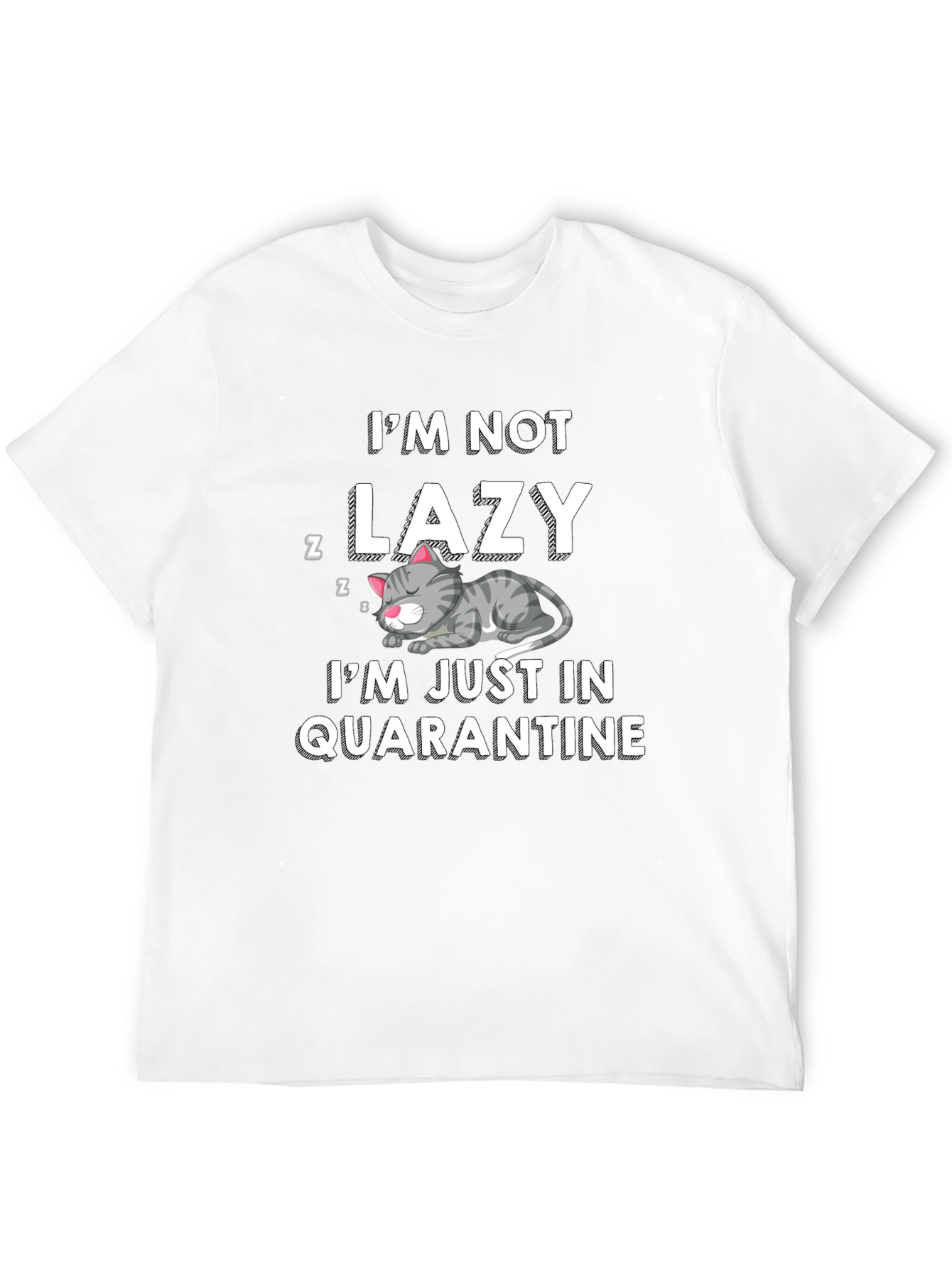 Camiseta Hombre No Soy Perezoso En Cuarentena