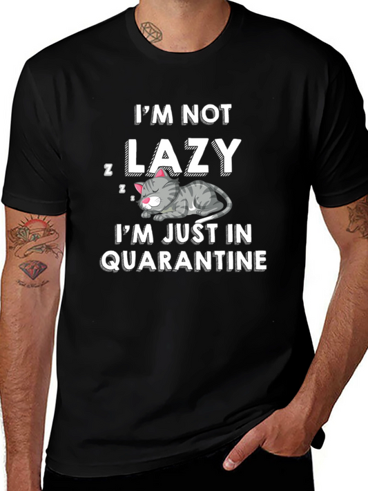 Camiseta Hombre No Soy Perezoso En Cuarentena
