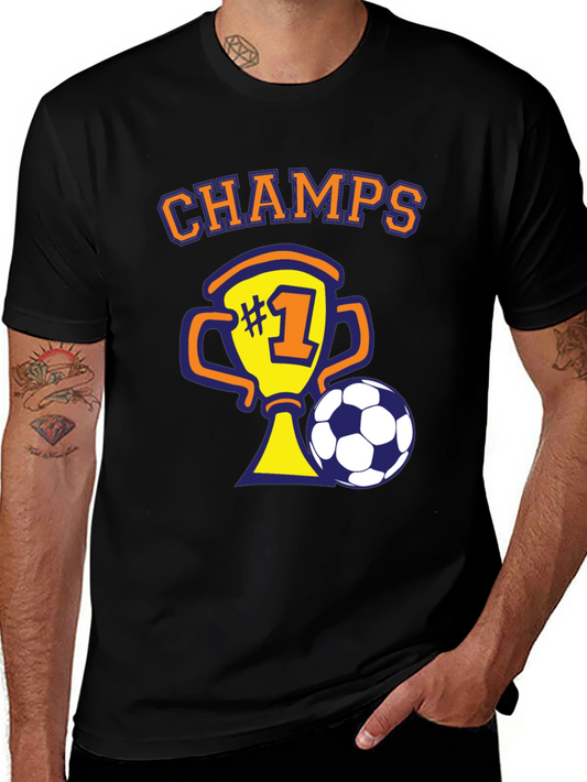 Camiseta Negra de Campeón de Fútbol