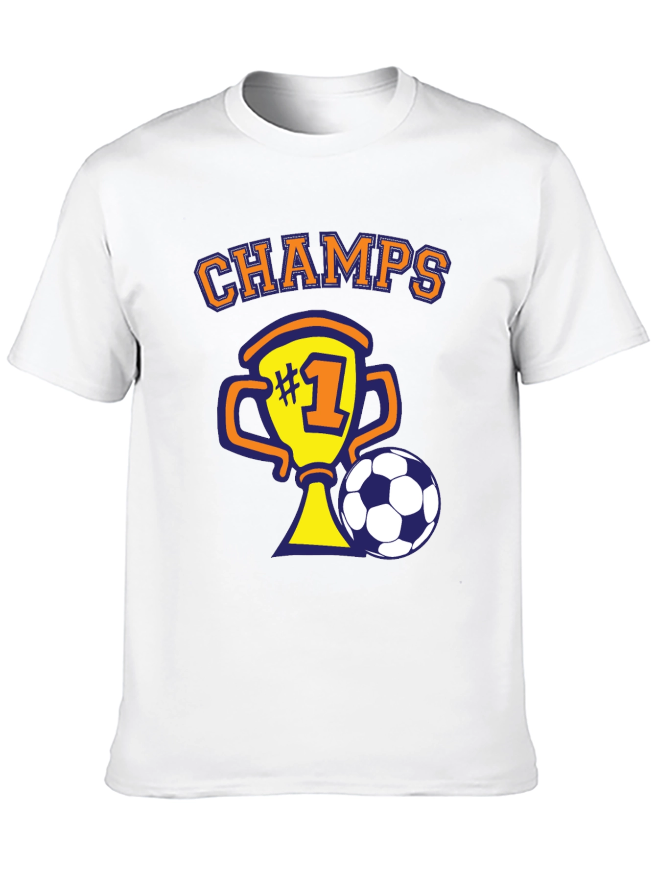 Camiseta Negra de Campeón de Fútbol