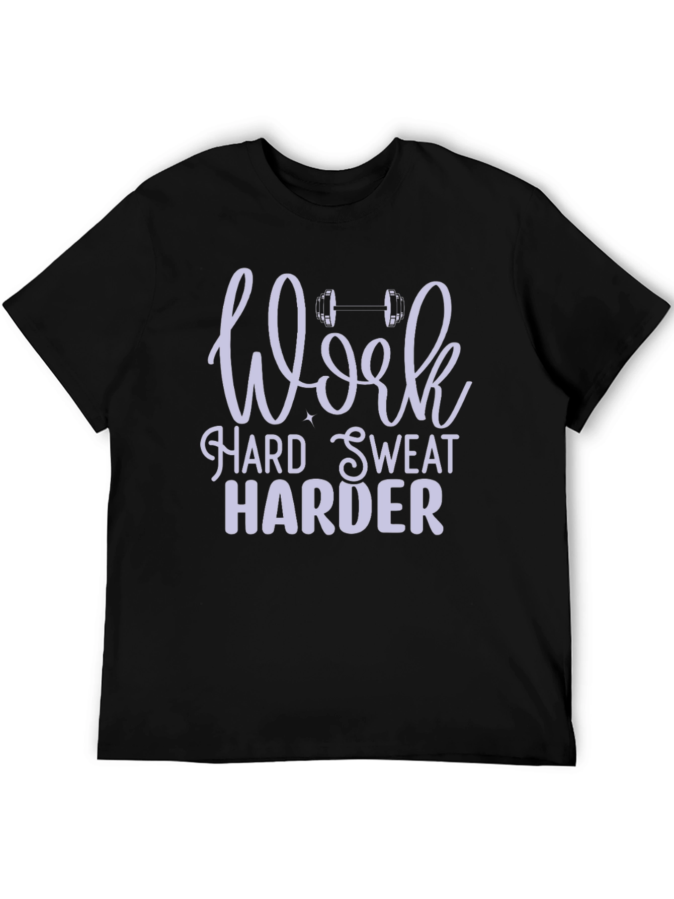 Camiseta Negra de Entrenamiento: Work Hard Sweat Harder