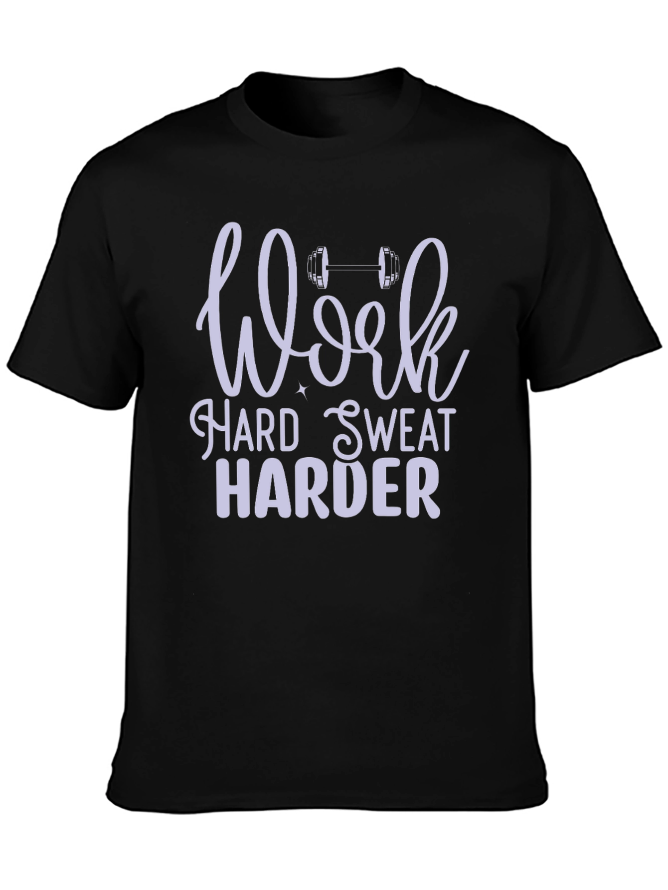 Camiseta Negra de Entrenamiento: Work Hard Sweat Harder