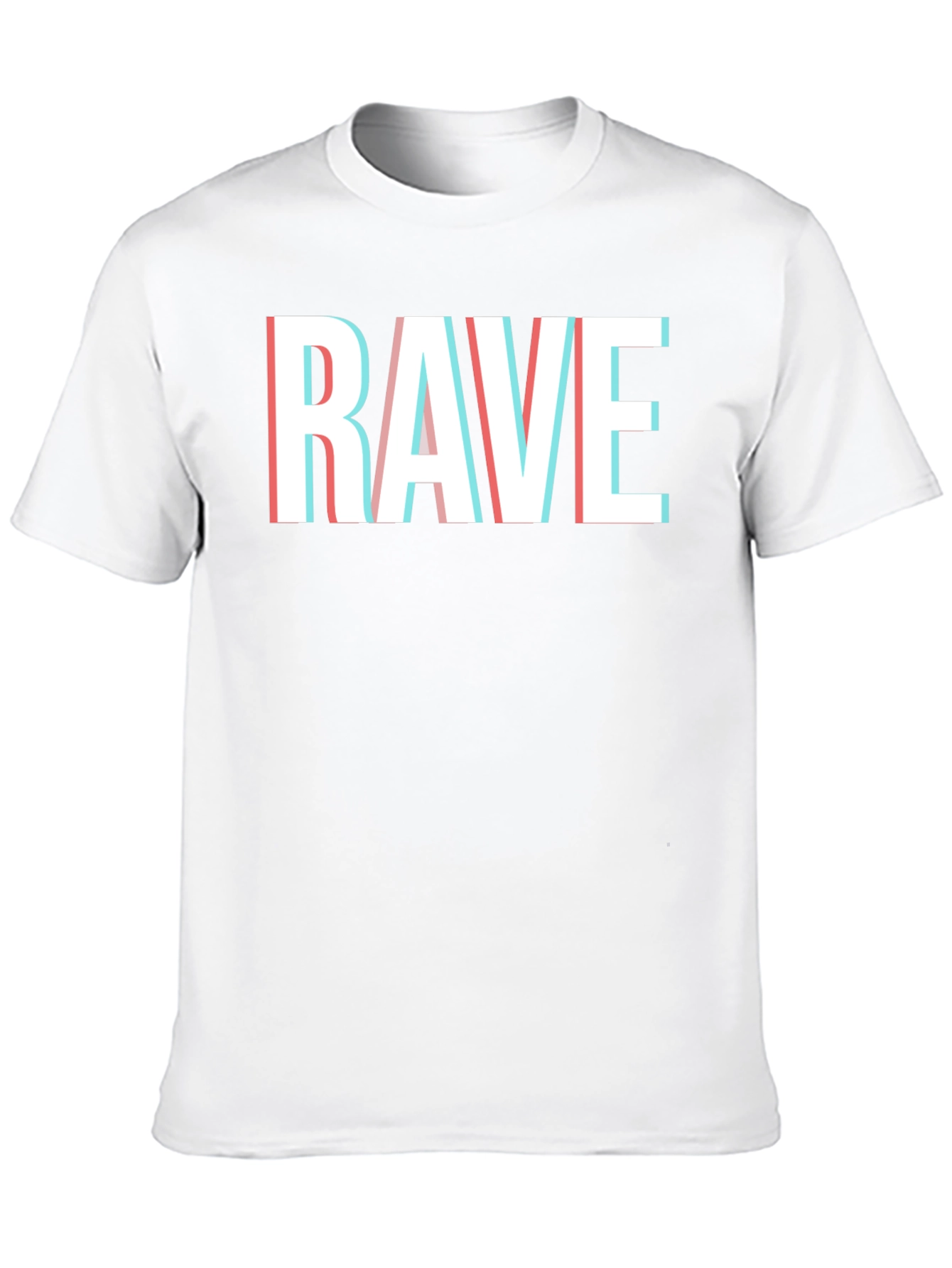 Camiseta Negra RAVE Efecto 3D para Hombre