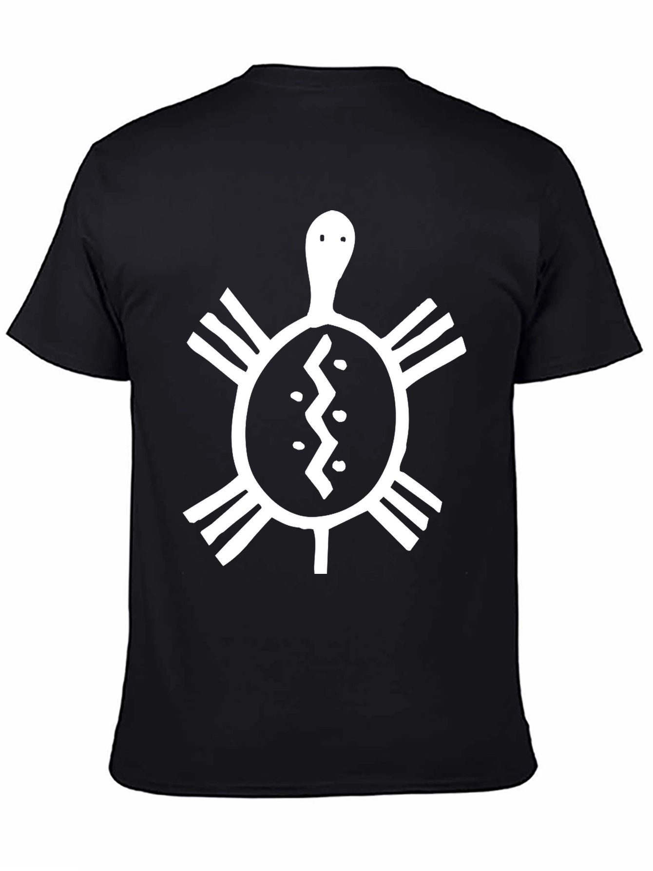 Camiseta Negra con Diseño de Tortuga Nativa Americana