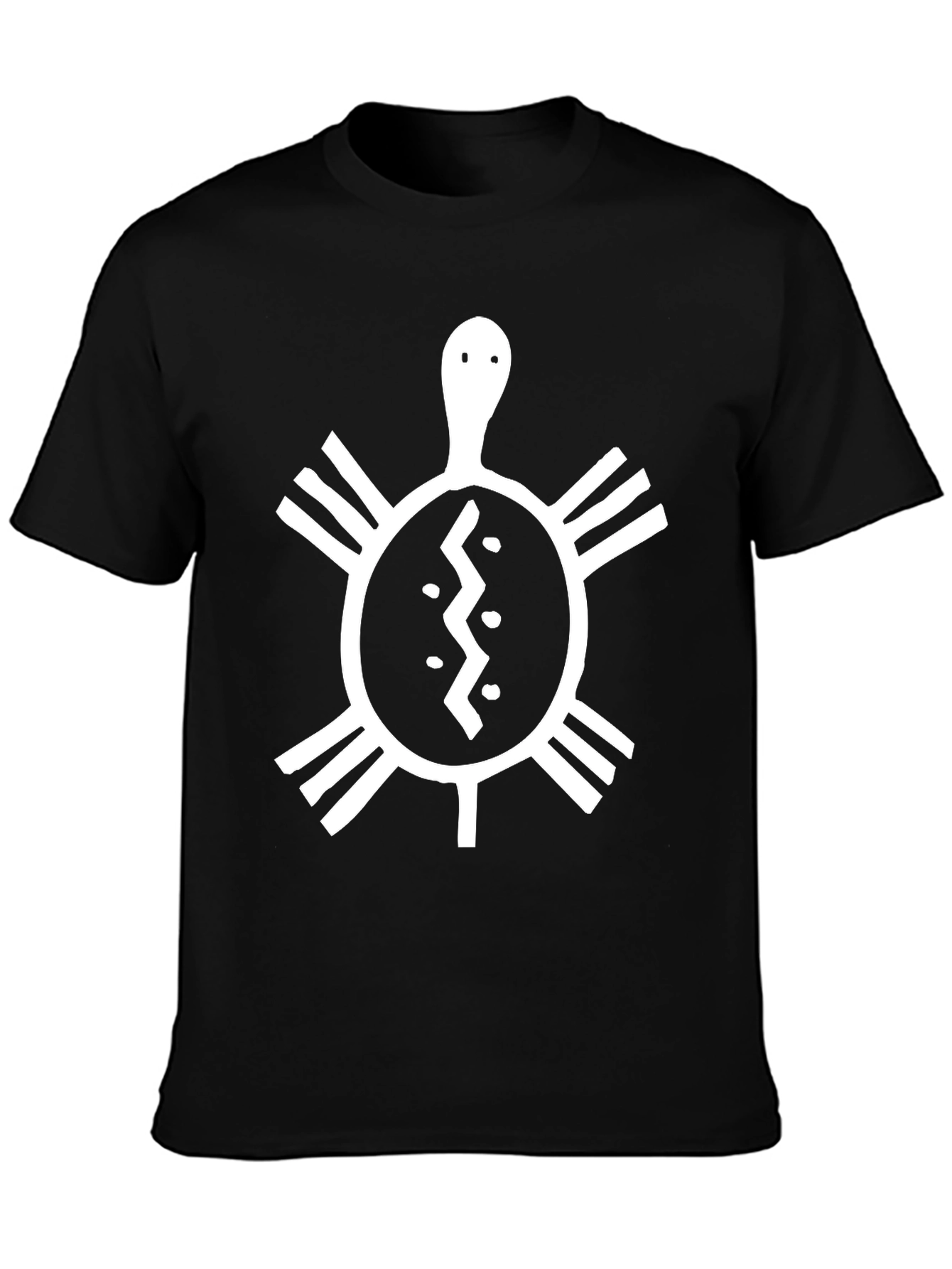 Camiseta Negra con Diseño de Tortuga Nativa Americana