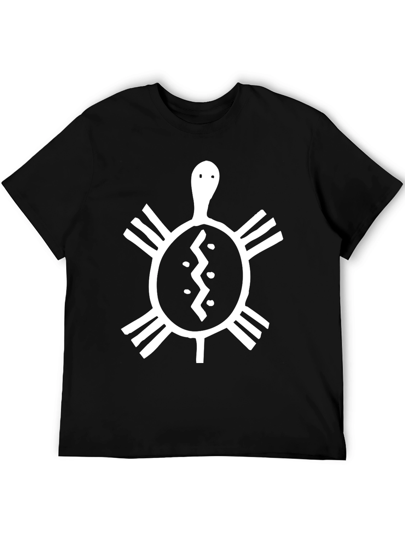 Camiseta Negra con Diseño de Tortuga Nativa Americana