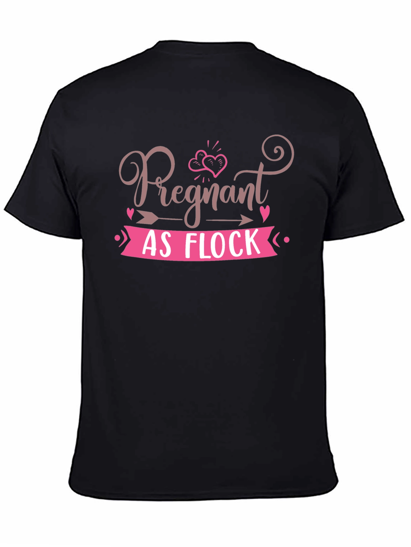 Camiseta Negra con Diseño de Embarazo Divertido