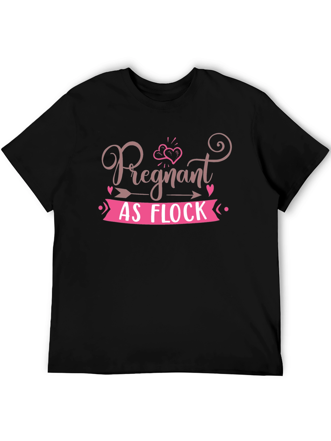Camiseta Negra con Diseño de Embarazo Divertido