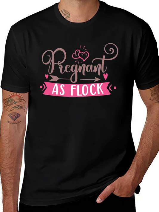 Camiseta Negra con Diseño de Embarazo Divertido