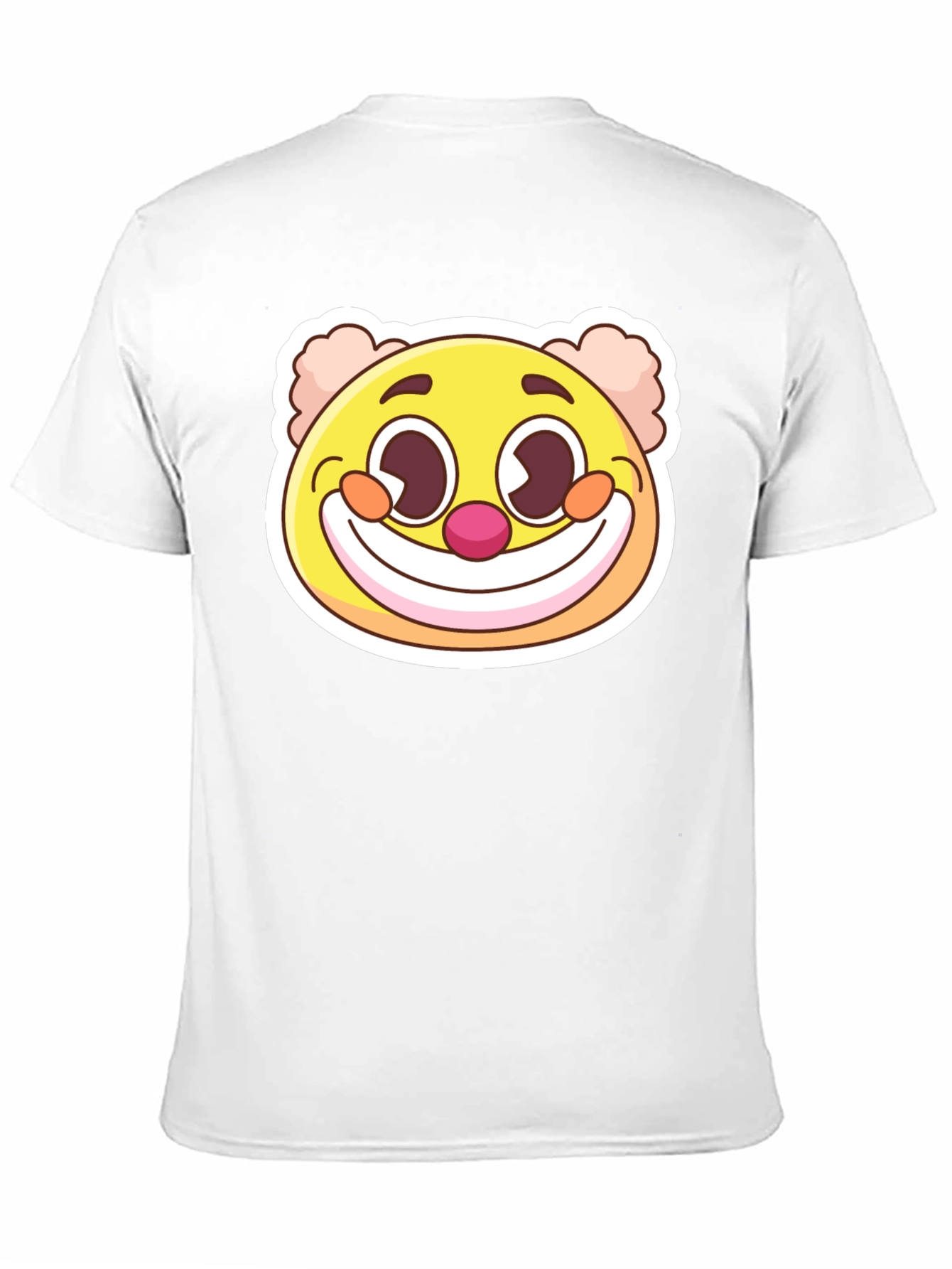 Camiseta Negra con Diseño de Emoji Payaso Sonriente