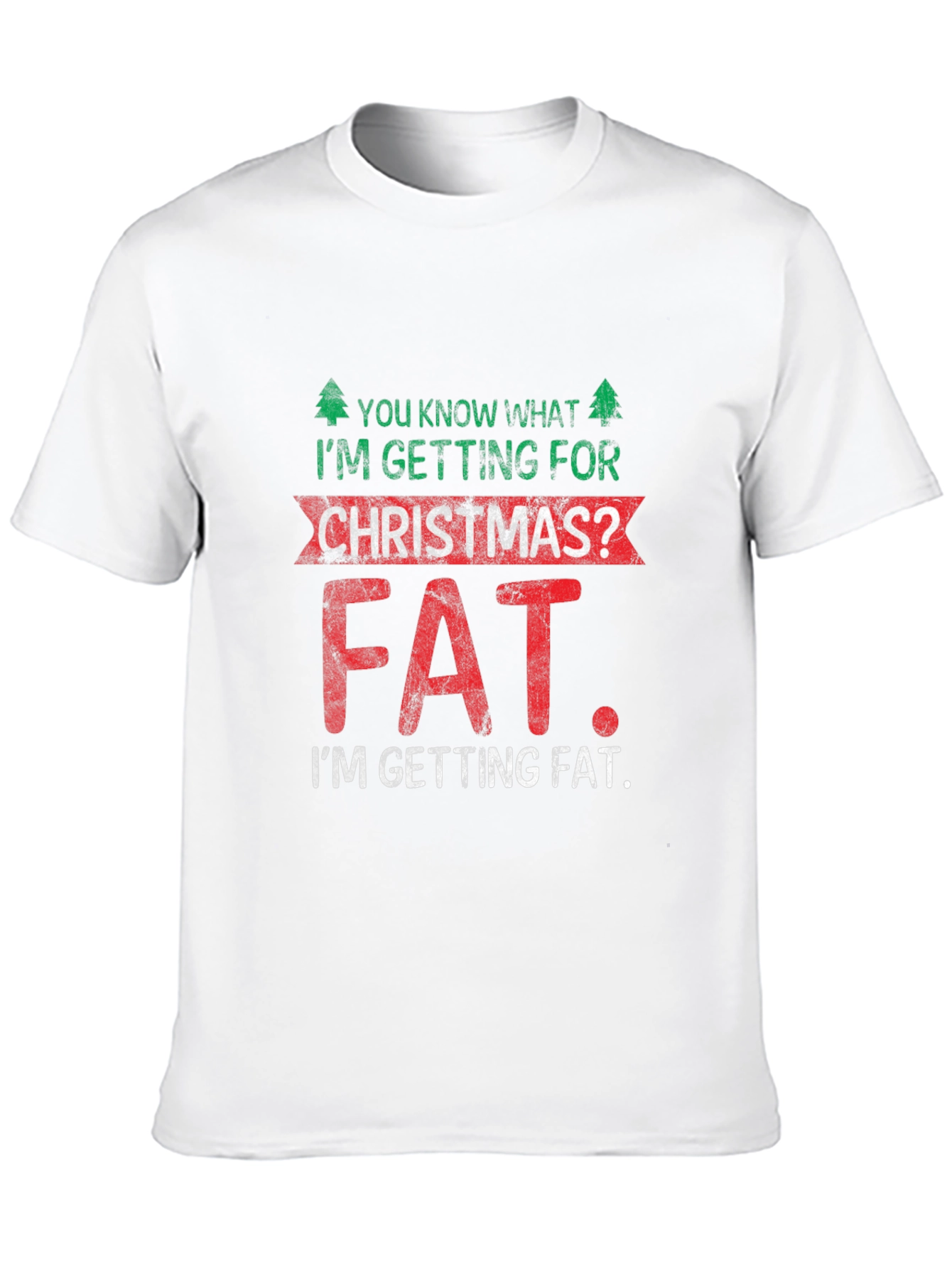 Camiseta Negra Navideña: ¡Recibiré Gordura!