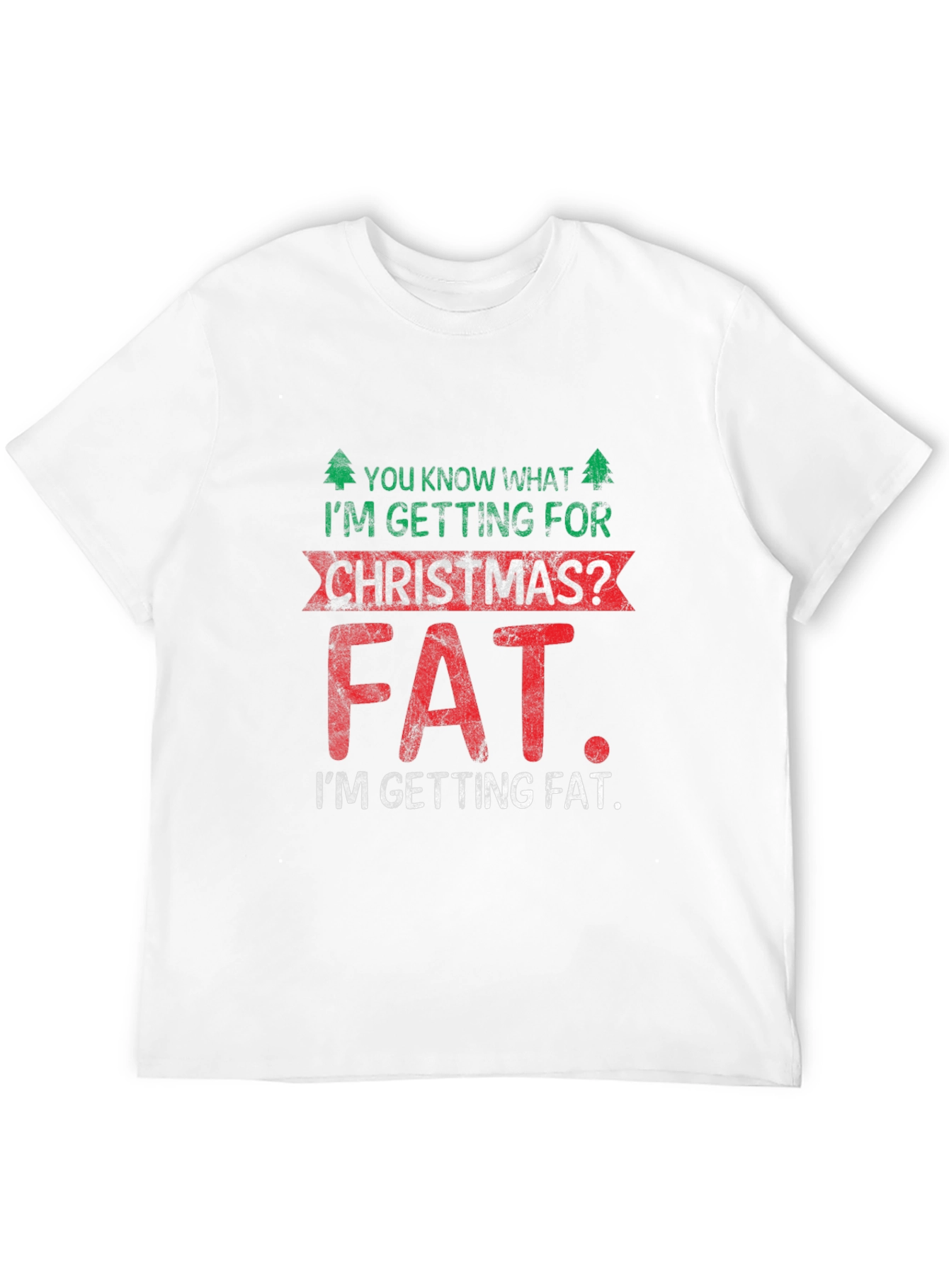 Camiseta Negra Navideña: ¡Recibiré Gordura!
