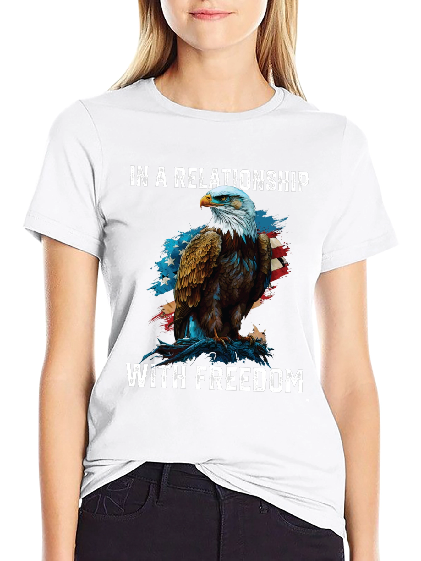 Camiseta Negra Águila Libertad