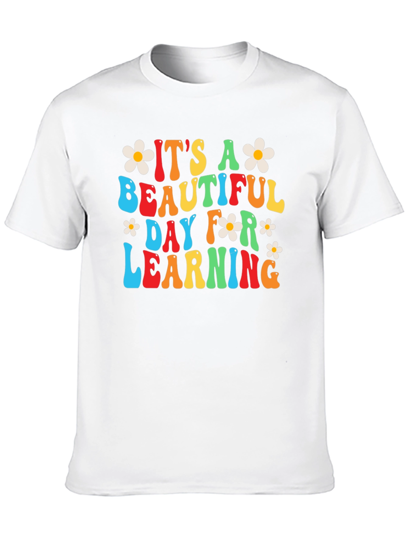 Camiseta Negra con Diseño Retro Día Hermoso para Aprender