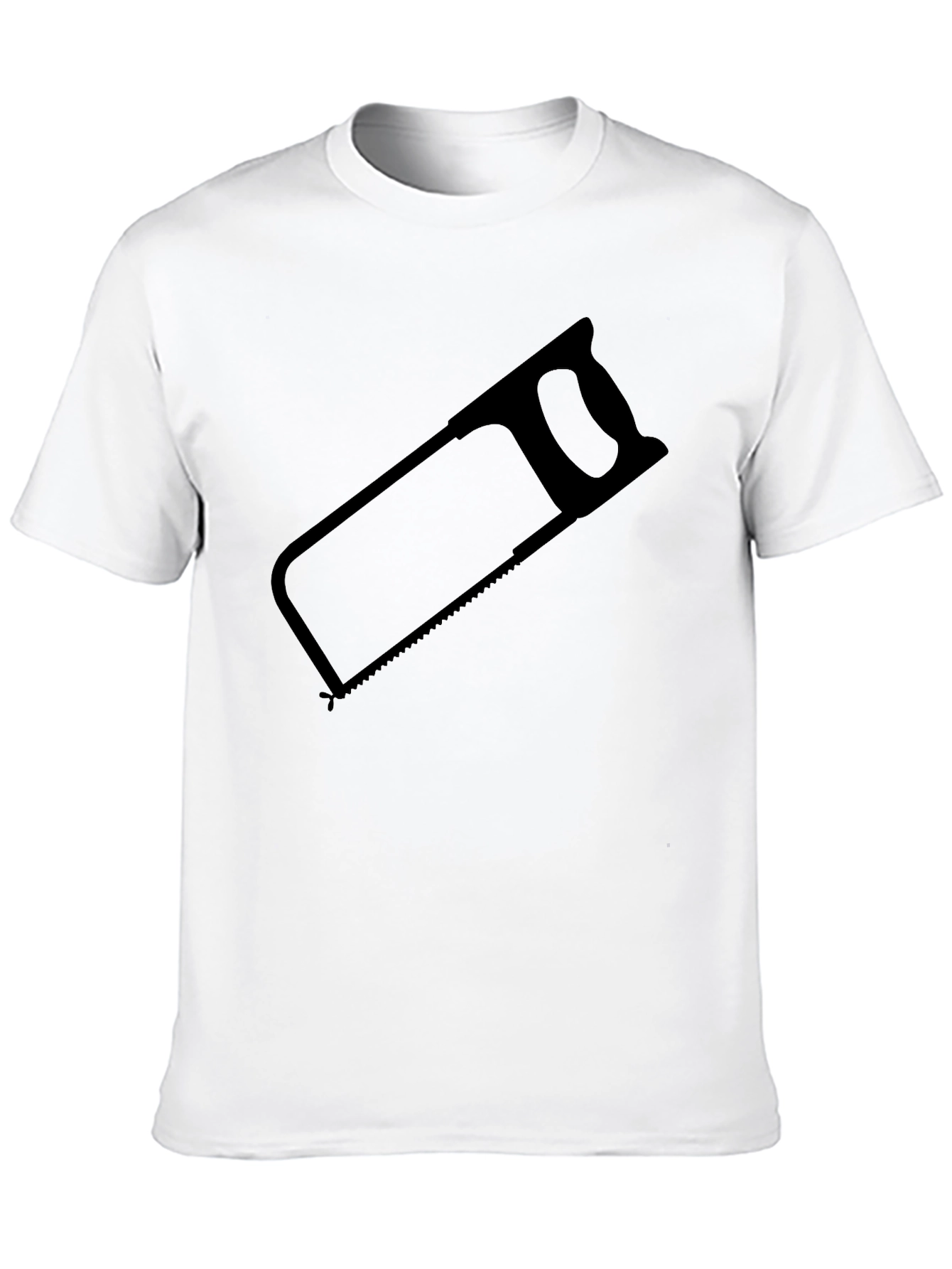 Camiseta Negra con Diseño de Sierra para Hombre