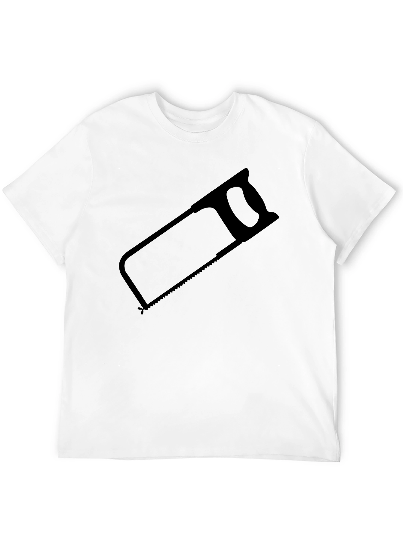 Camiseta Negra con Diseño de Sierra para Hombre