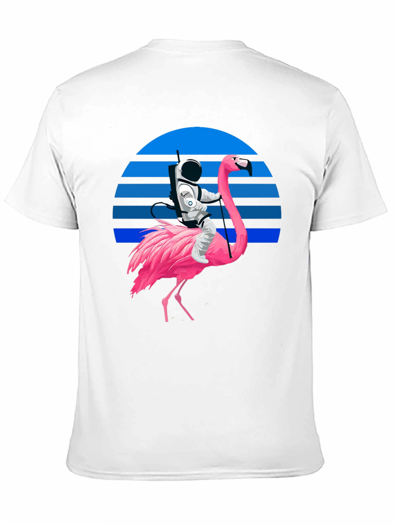 Camiseta con Diseño de Astronauta en Flamenco Retro