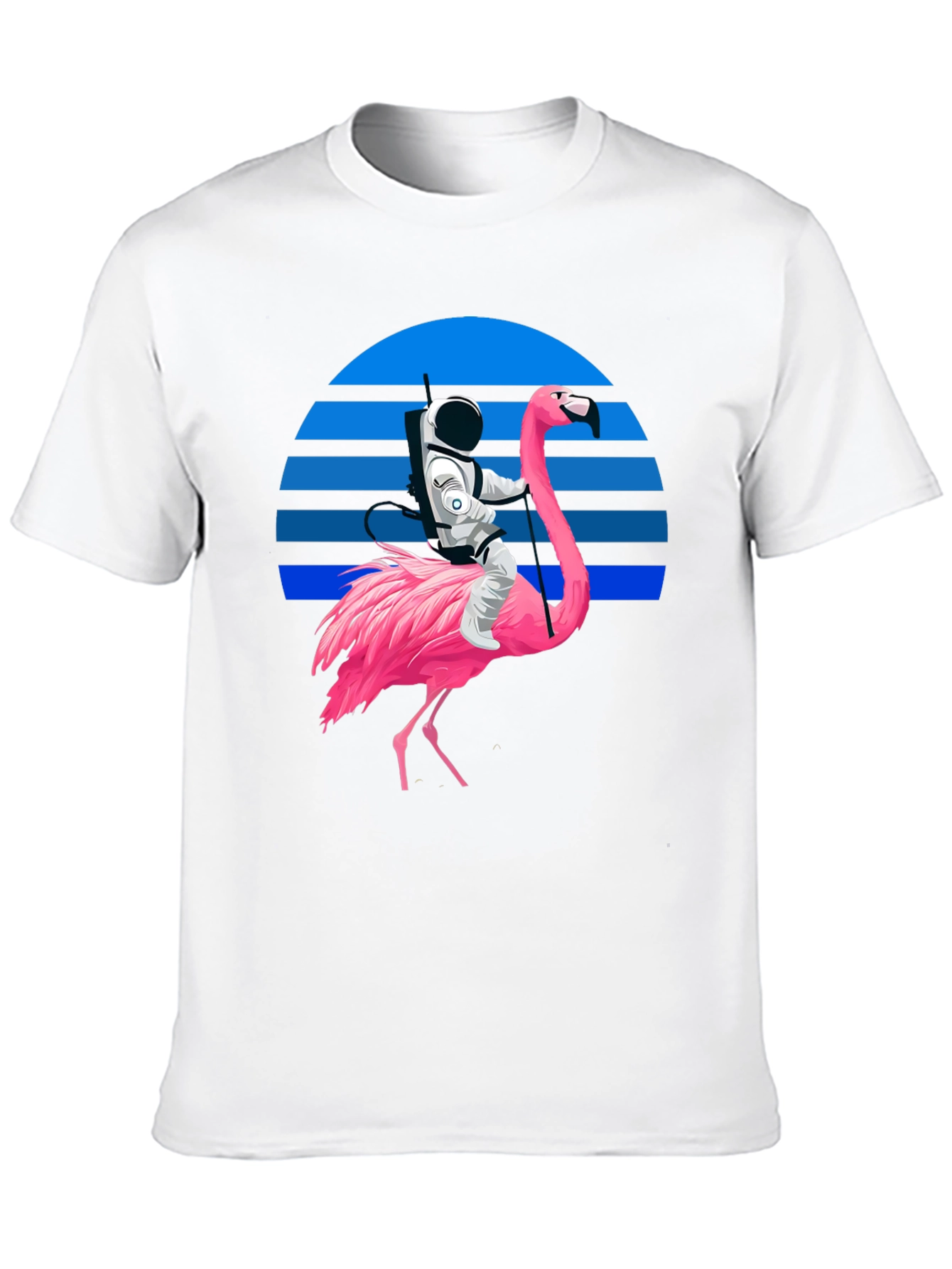 Camiseta con Diseño de Astronauta en Flamenco Retro