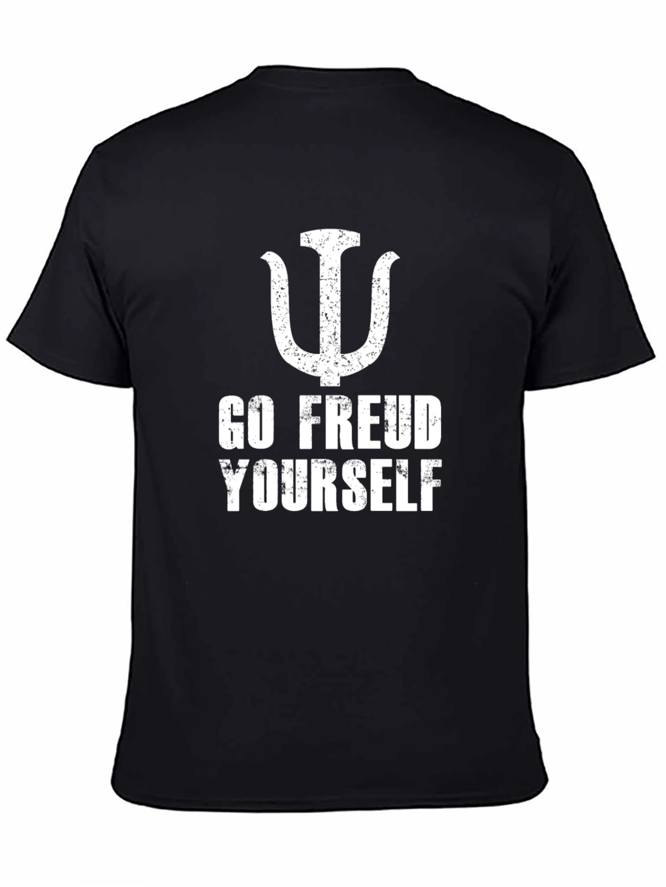 Camiseta Negra con Diseño Go Freud Yourself