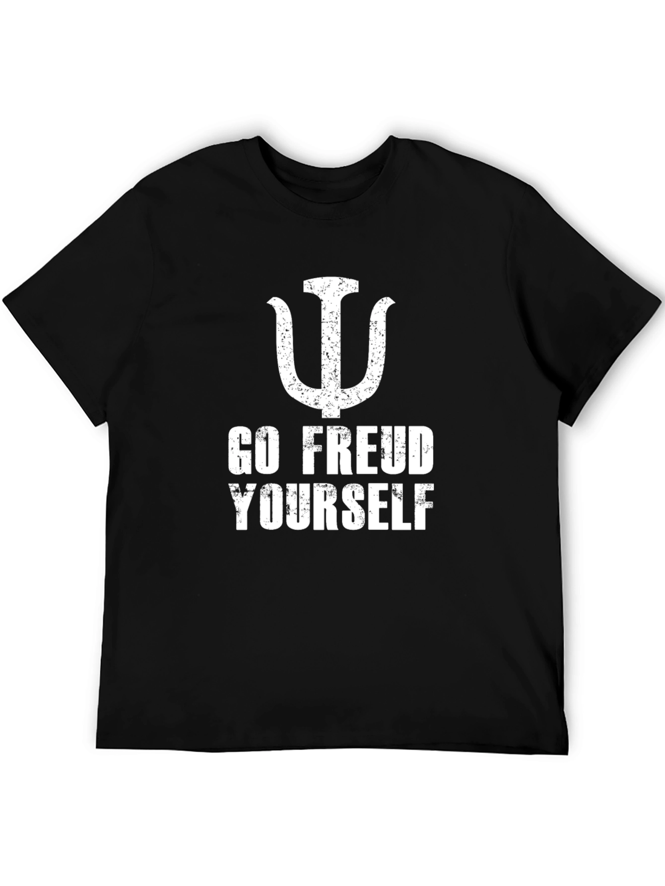 Camiseta Negra con Diseño Go Freud Yourself